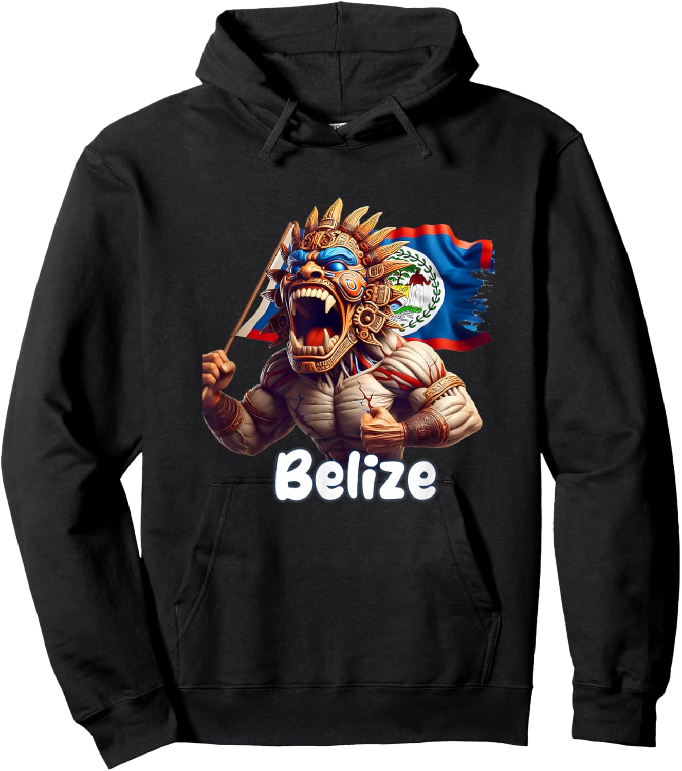 Belize Flag , Belize , Belize Hoodie - Hoodie | Black