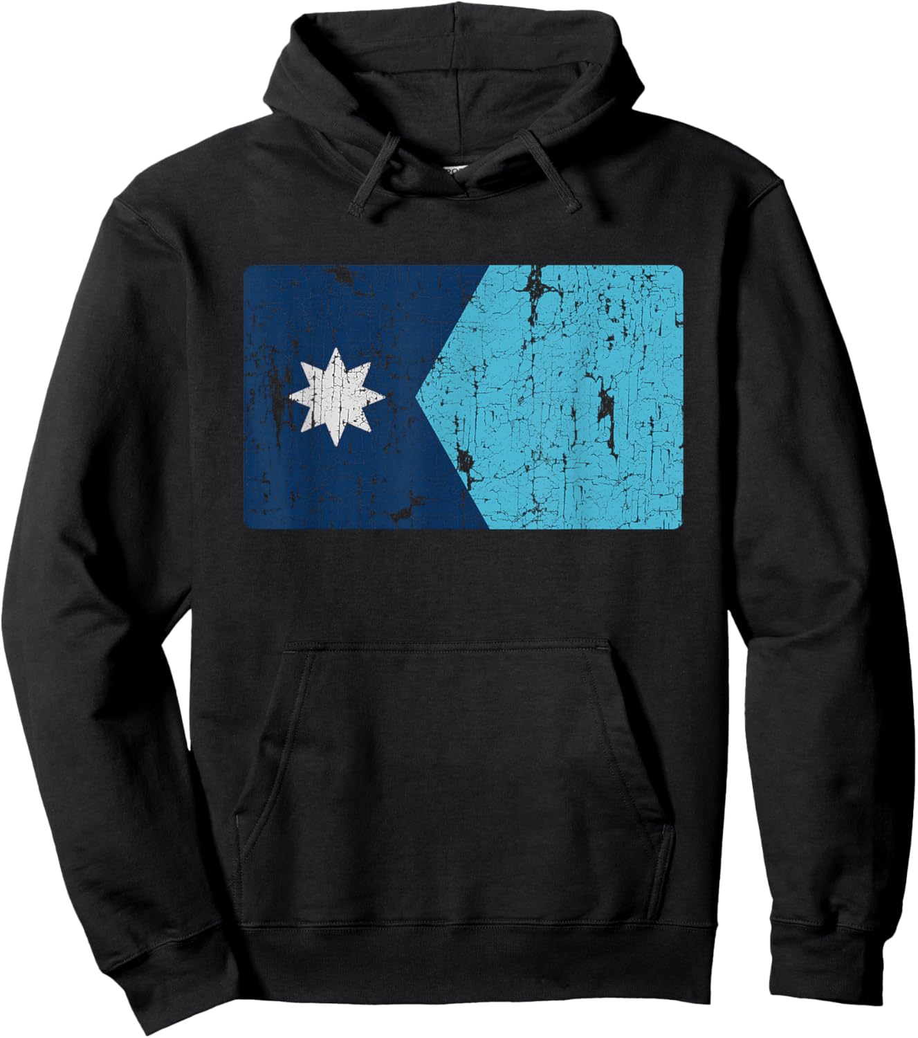 Vintage Minnesota Flag MN Souvenir Hoodie - Hoodie | Black