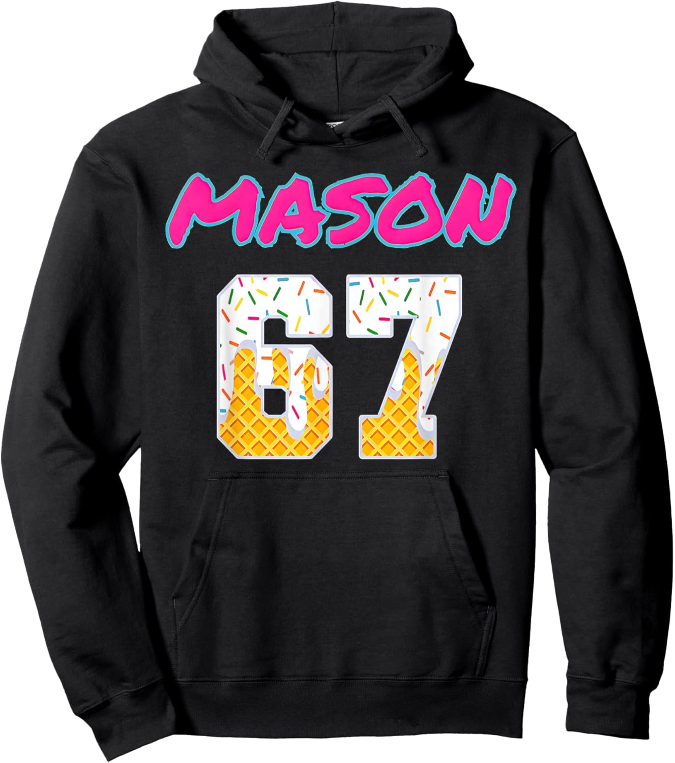 67 Baseball Meme Slang Viral Trend Hoodie - Hoodie | Black