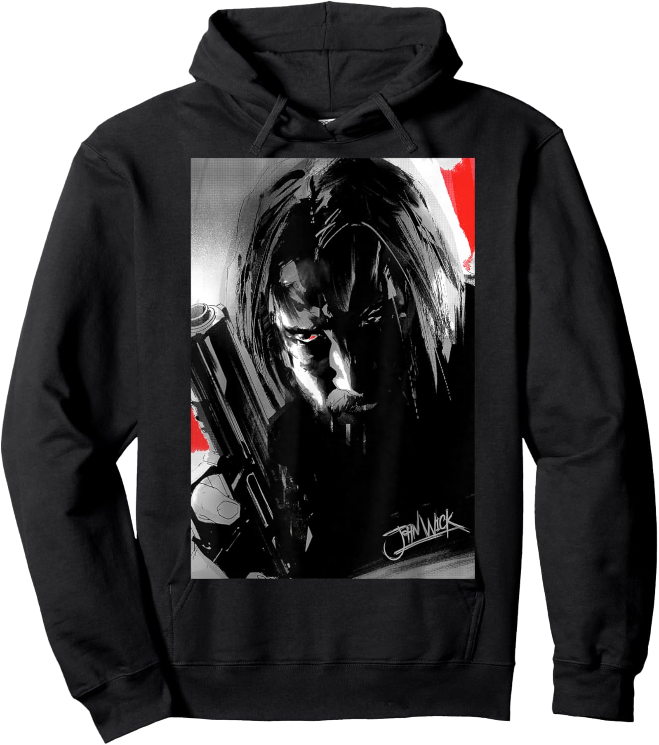 John Wick Illustrated Poster Hoodie - Hoodie | Black