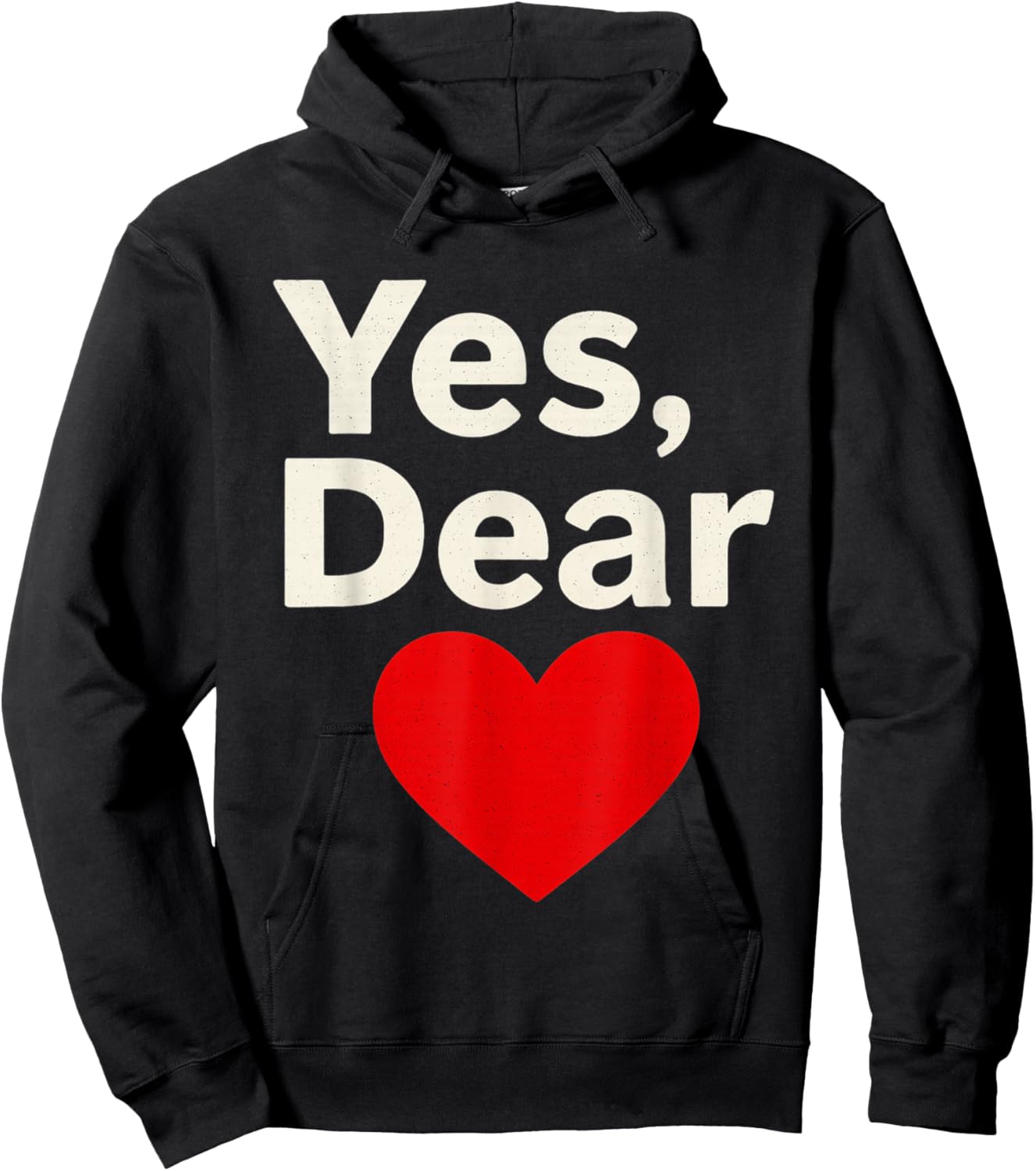 Yes Dear Heart Valentines Men Hoodie - Hoodie | Black