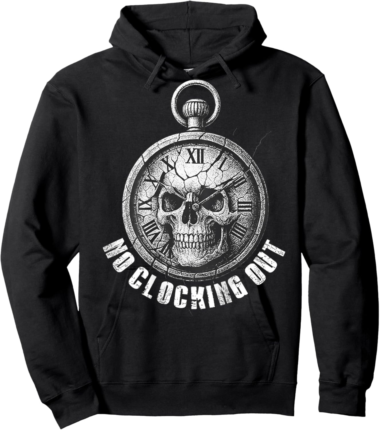 No Clocking Out (on Back) Hoodie - Hoodie | Black