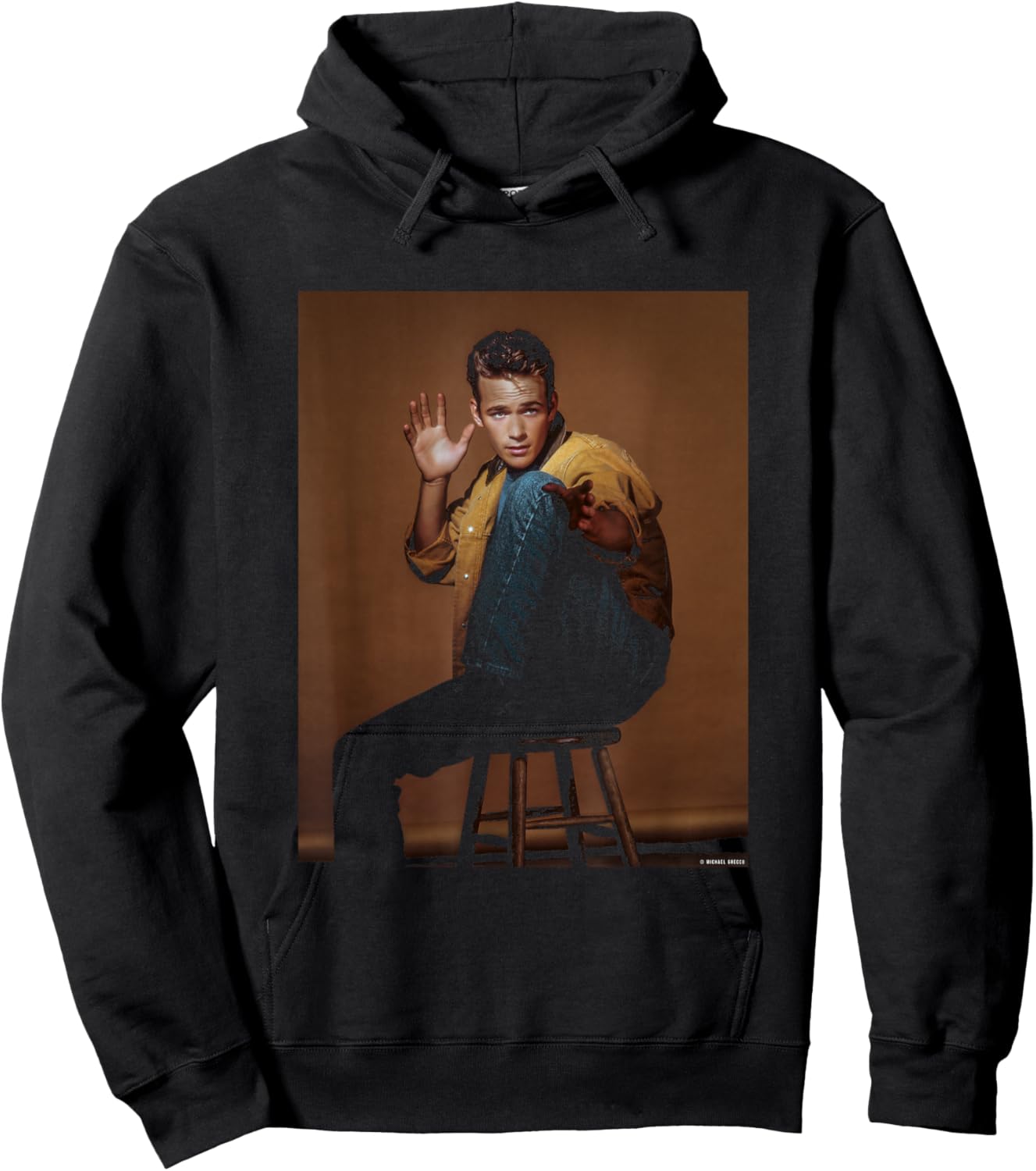 Beverly Hills 90210 Actor Luke Perry by Michael Grecco Hoodie - Hoodie | Black