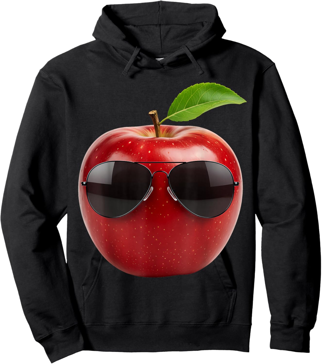 Apple Wearing Sunglasses Funny Fruit Lover Costume Hoodie - Hoodie | Black