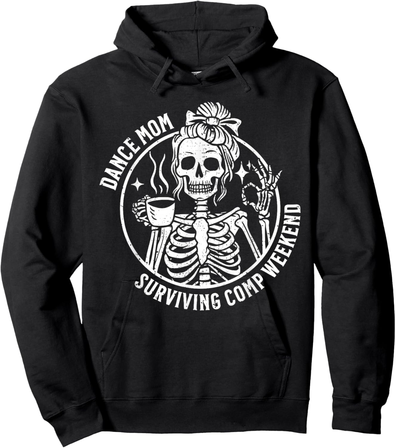Dance Mom Skeleton Dance Comps Funny Dance Competition Mom Hoodie - Hoodie | Black