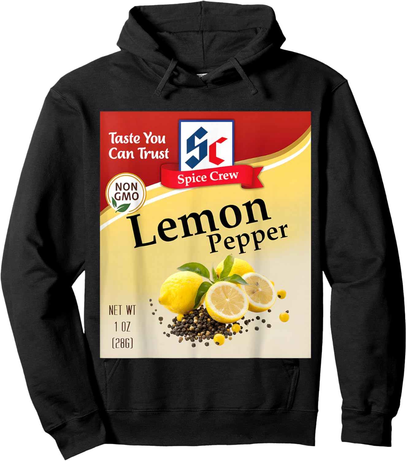 Lemon Pepper Condiment Costume Holiday Spice Costumes Group Hoodie - Hoodie | Black