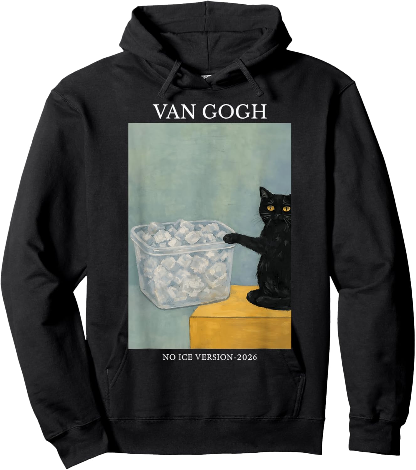 No Ice Please Funny Cat Meme Men Women Hoodie - Hoodie | Black