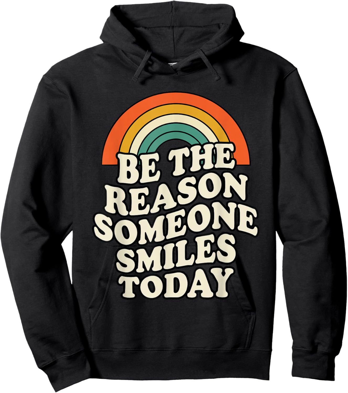 Be The Reason Someone Smiles Today Positive Message Kindness Hoodie - Hoodie | Black