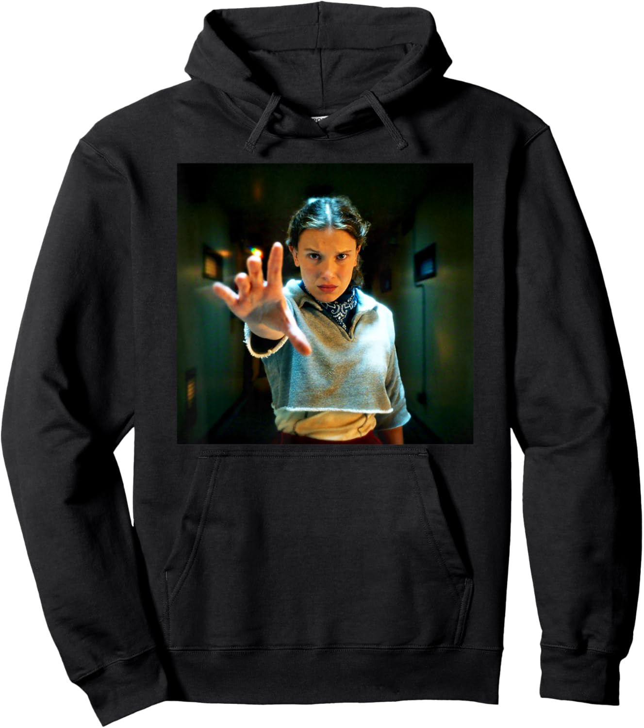 Stranger Things Season 5 Eleven Reaching Using Her Powers Hoodie - Hoodie | Black