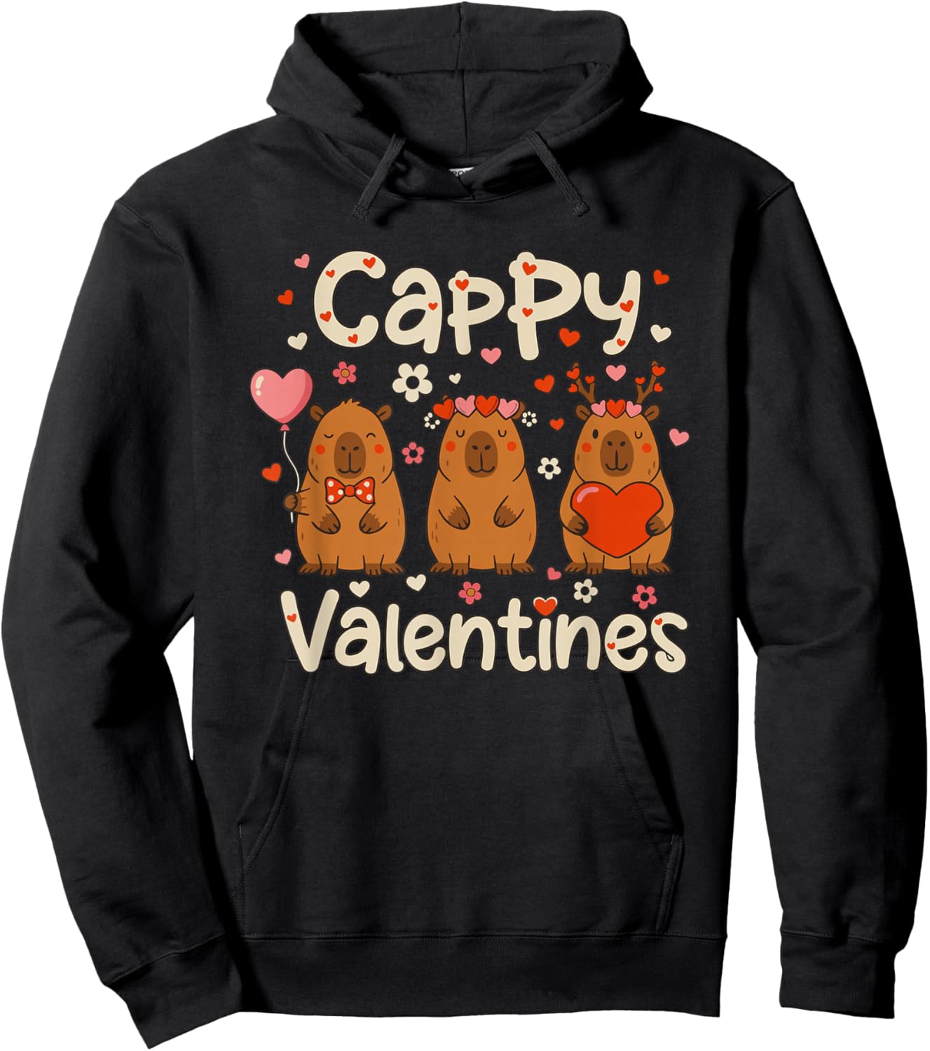 Cute Kawaii Love Hearts Hoodie - Hoodie | Black
