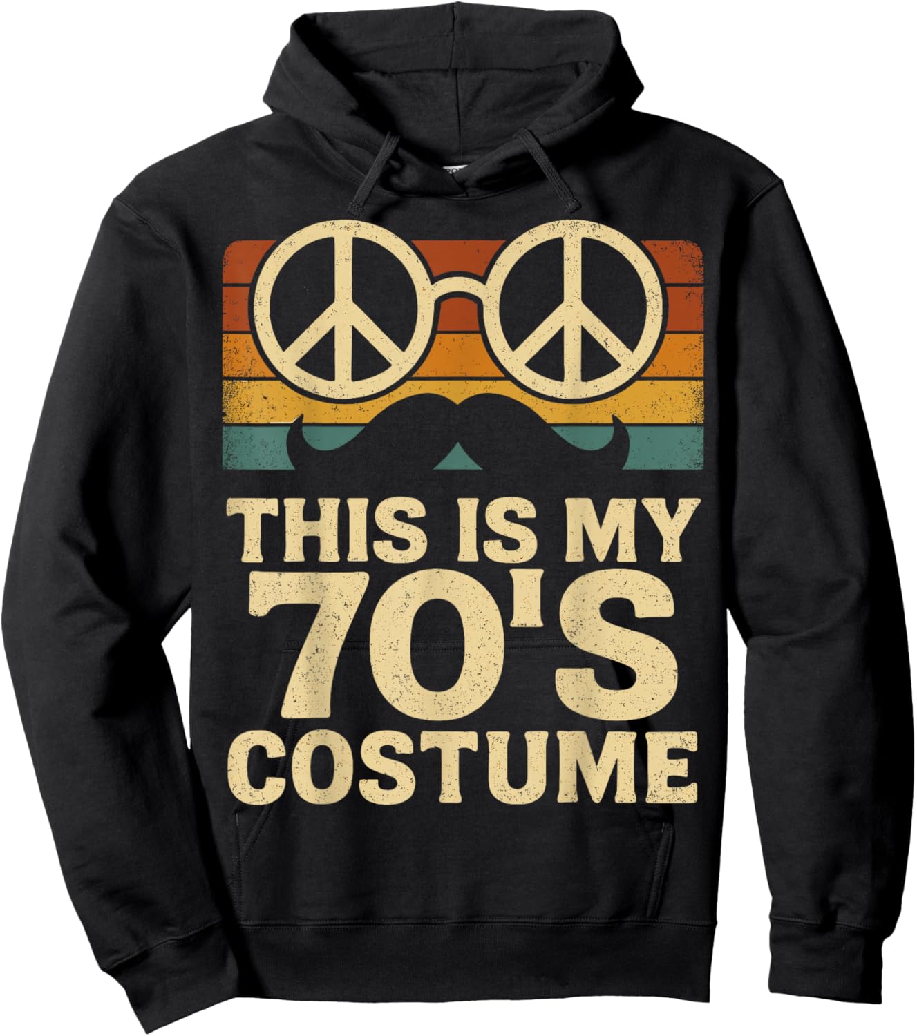 This is My 70s Costume Retro Vintage Hippie Hoodie - Hoodie | Black