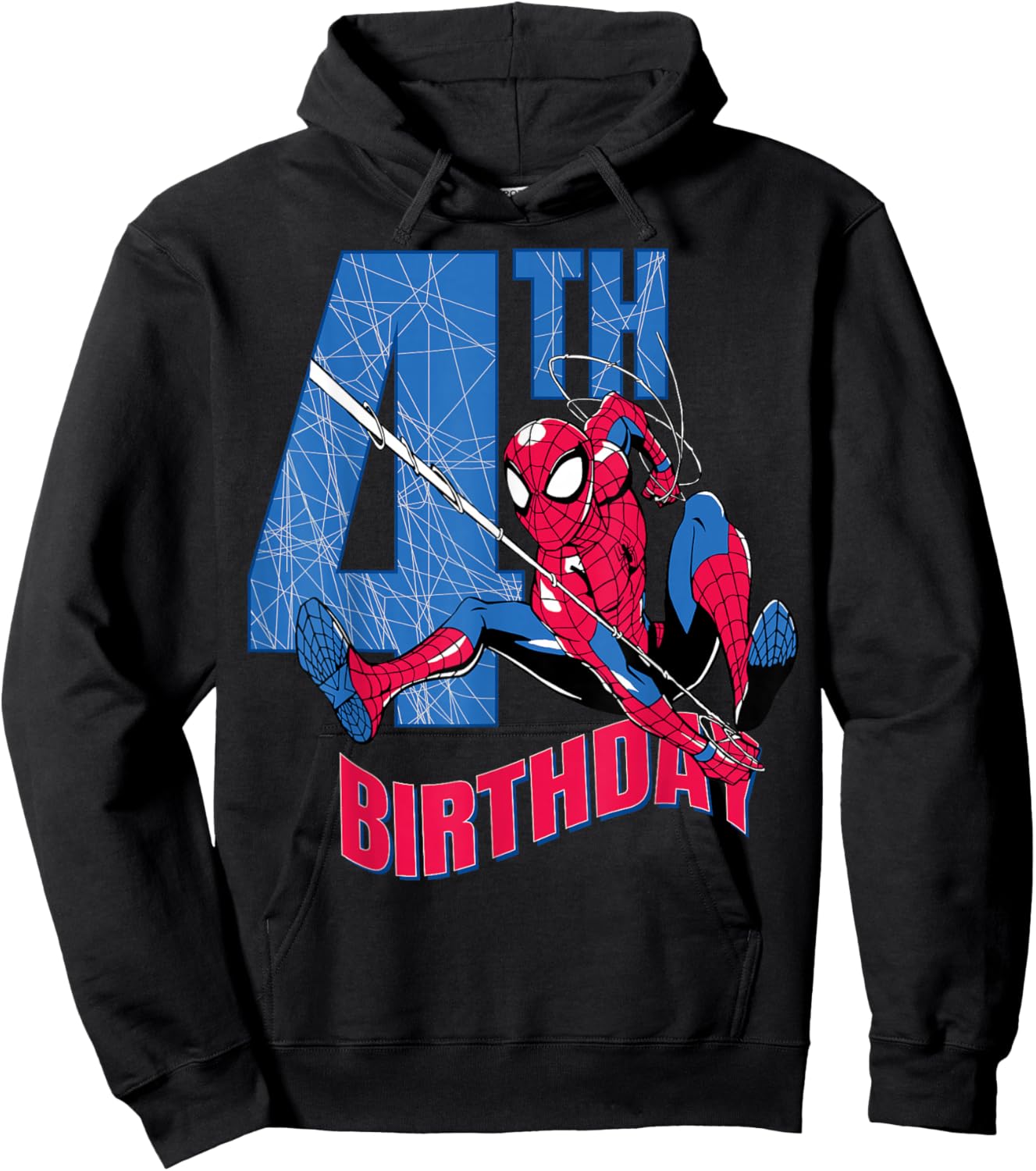 Marvel Comics Spider-Man 4th Birthday Hero Web Action Hoodie - Hoodie | Black