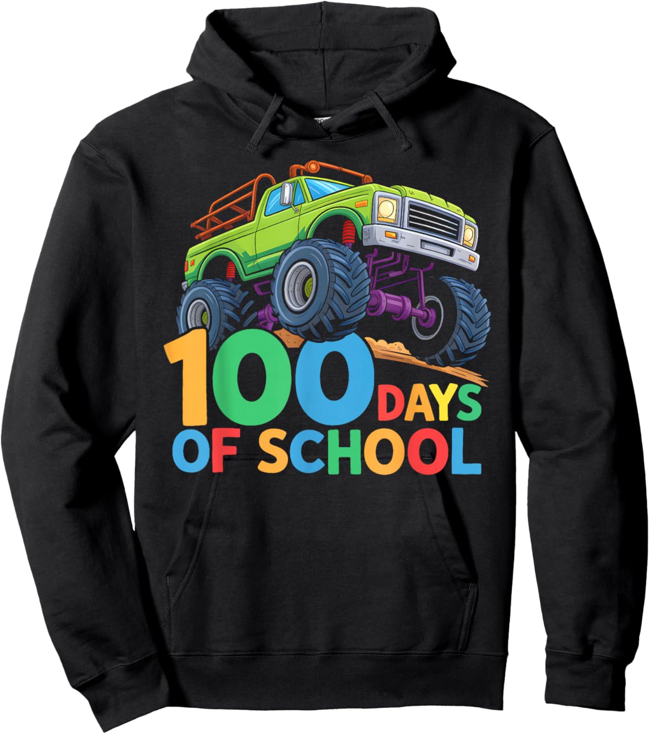 100th Day of School Boys Kids Toddler 100 Days of School Hoodie - Hoodie | Black