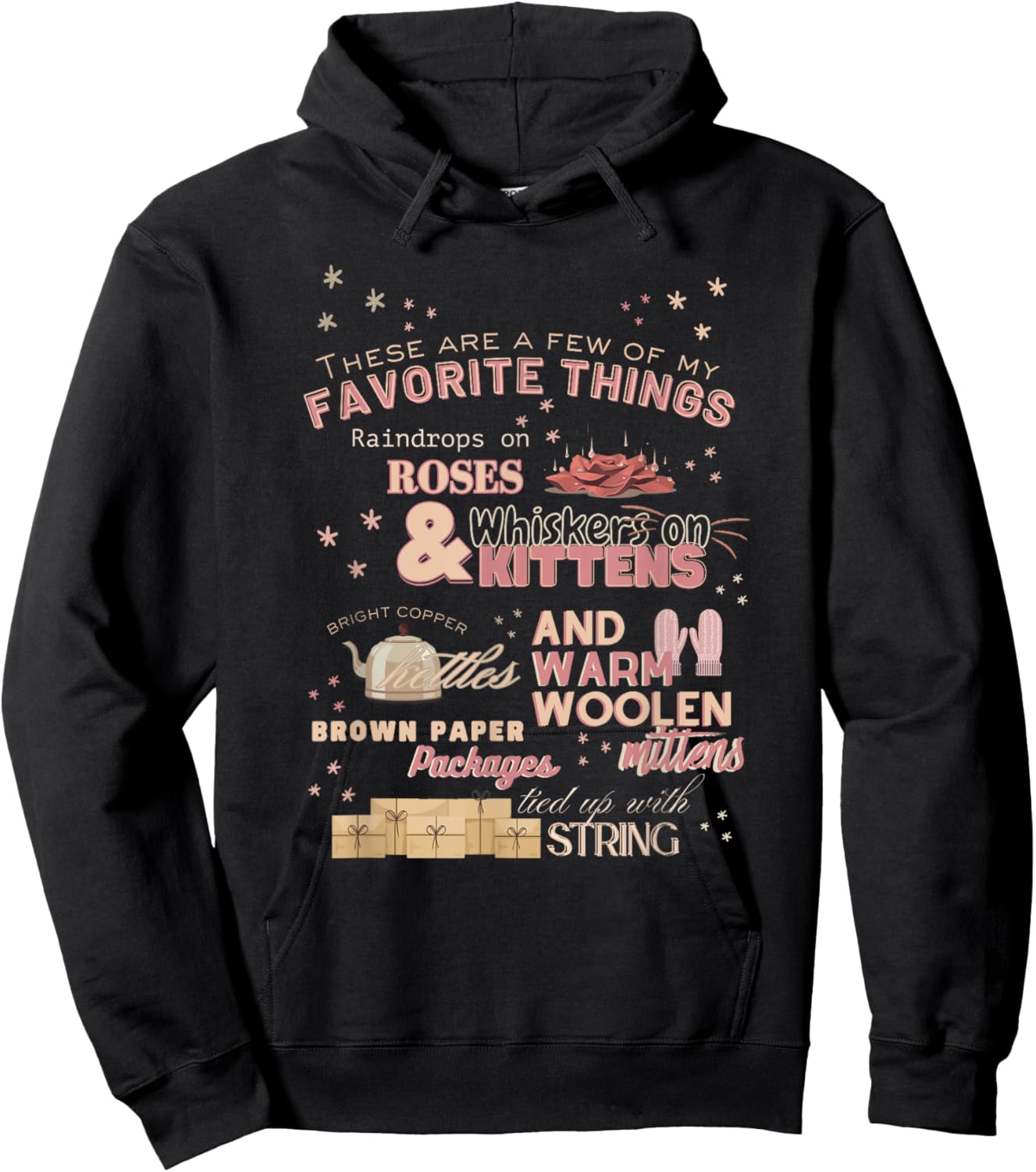 These are a Few of My Favorite Things Christmas Hoodie - Hoodie | Black
