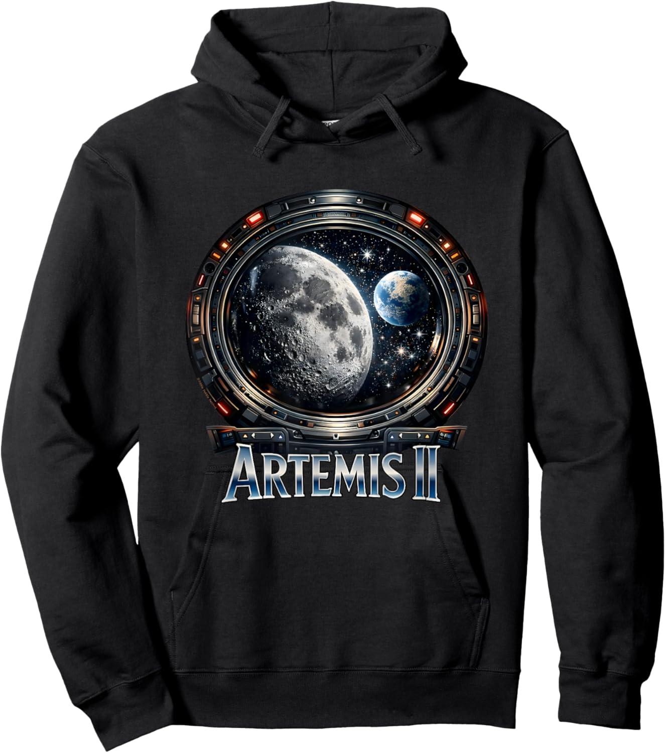 Artemis II 2026 Mission Earth and Moon Artemis 2 Hoodie - Hoodie | Black