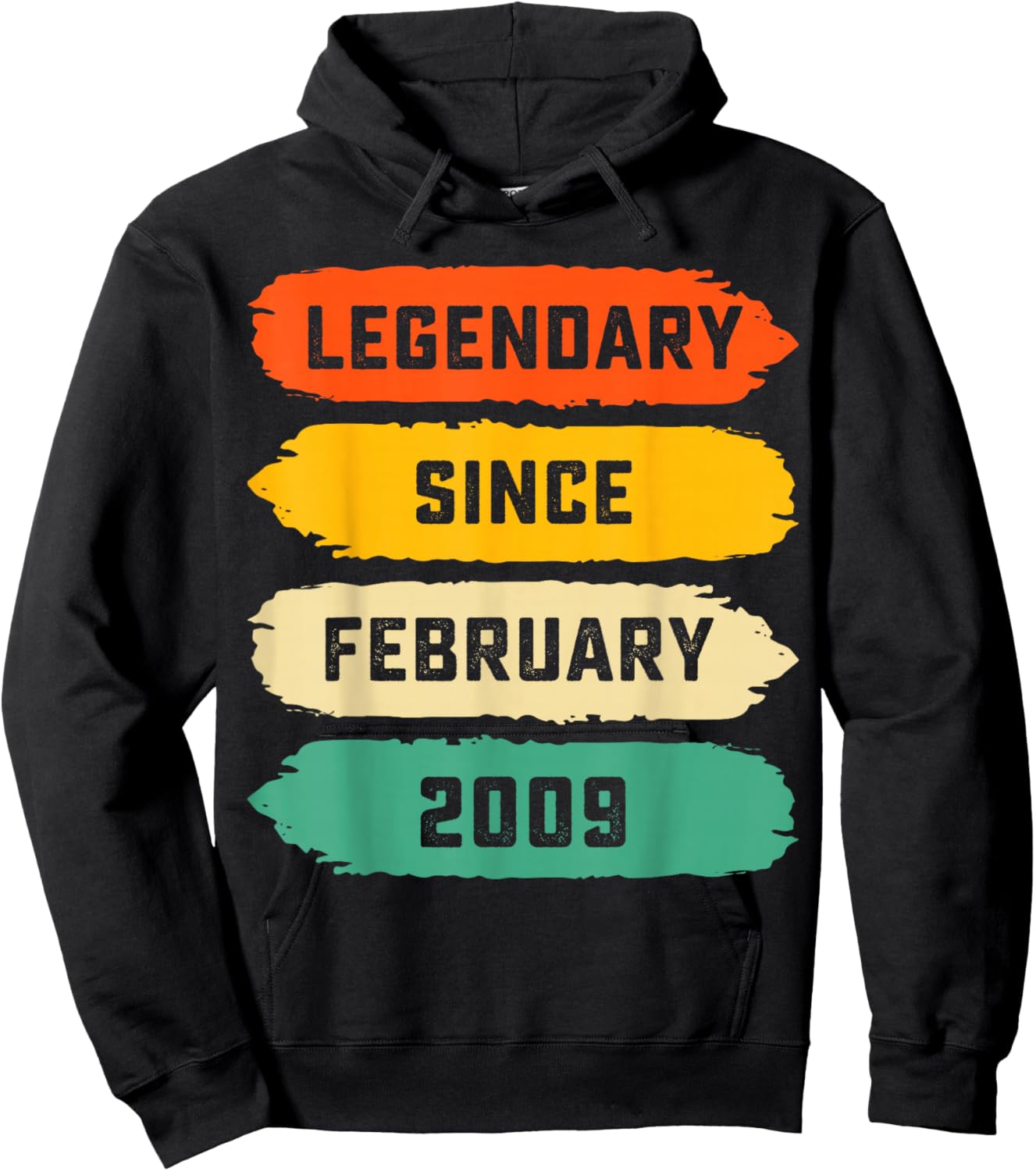 17th Birthday Gift Legendary Since February 2009 17 Yrs Old Hoodie - Hoodie | Black