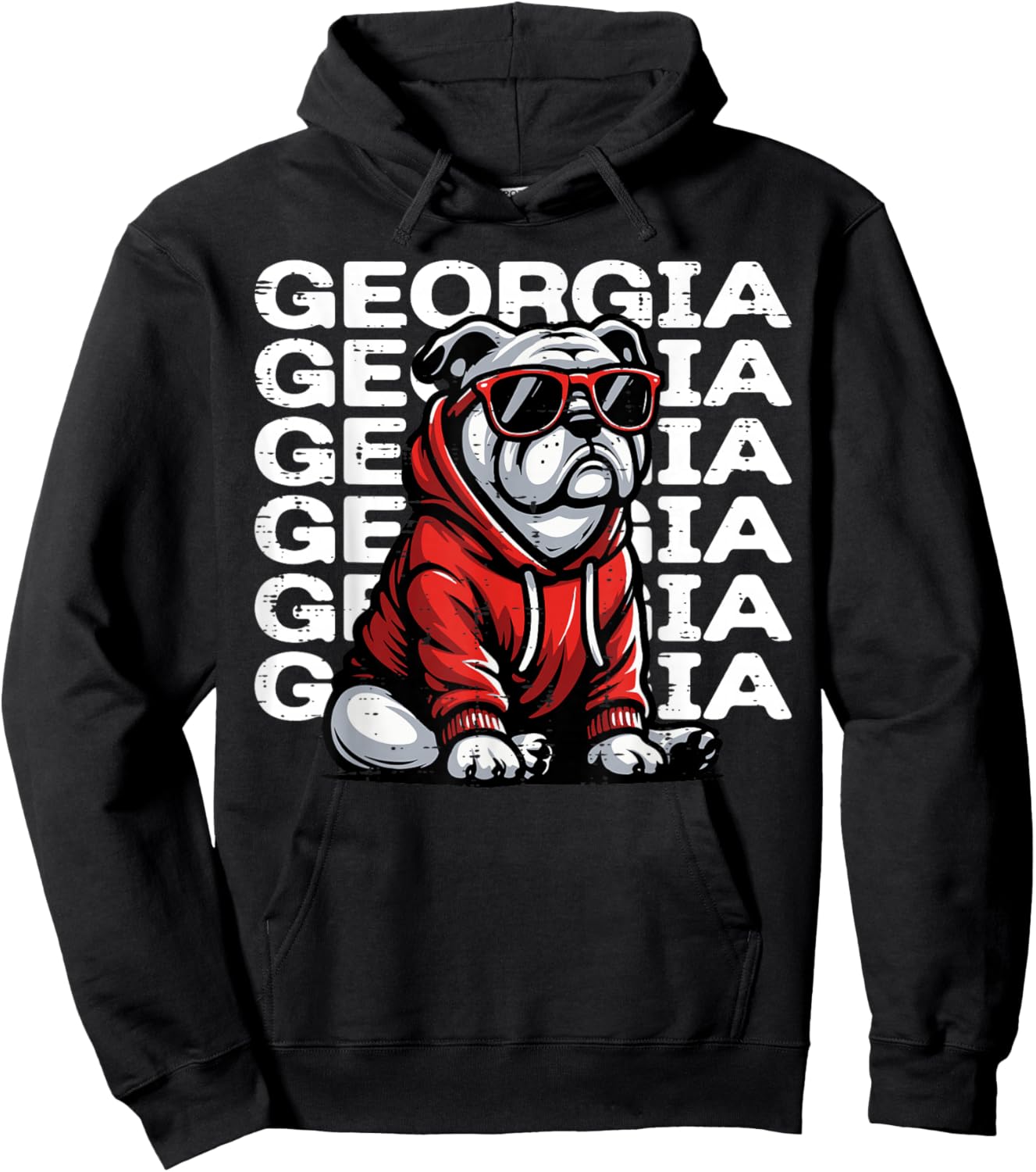 Bulldog Boys Girls Teen Youth Kids Men Women Hoodie - Hoodie | Black