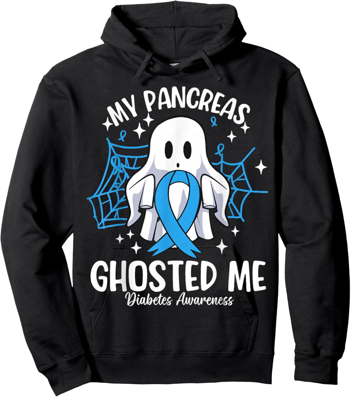 My Pancreas Ghosted Me Kids Funny Diabetes Type 1 Halloween Hoodie - Hoodie | Black