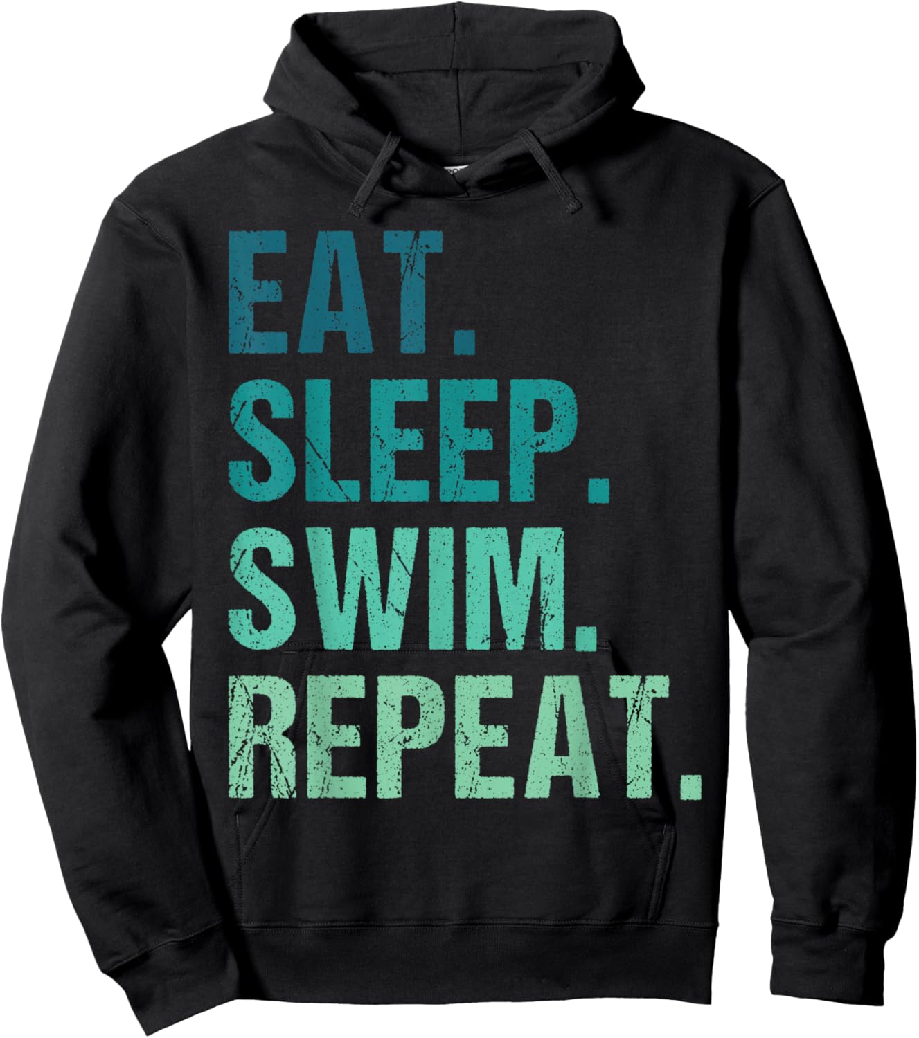 Eat Sleep Swim Repeat Funny Swimmer Swimming Player Hoodie - Hoodie | Black