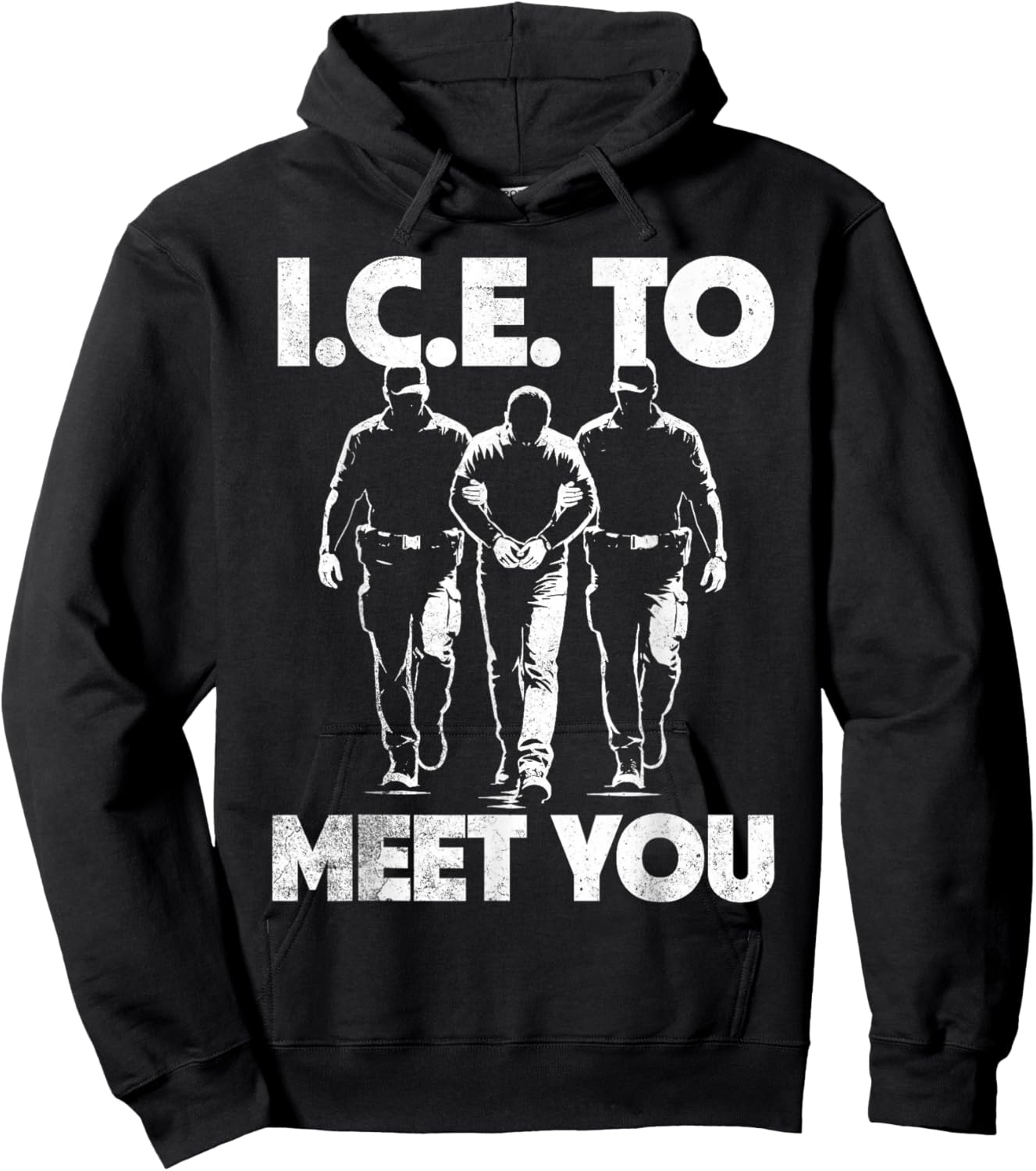 Support ICE - Funny Patriotic Hoodie - Hoodie | Black