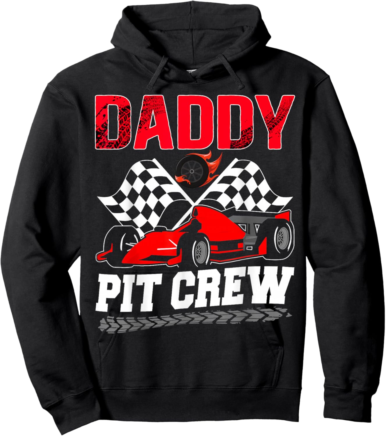 Daddy Pit Crew Racing Family Race Car Birthday Boy Hoodie - Hoodie | Black