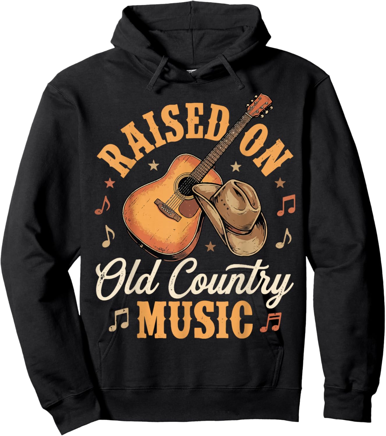 Raised On Old Country Music Hoodie - Hoodie | Black