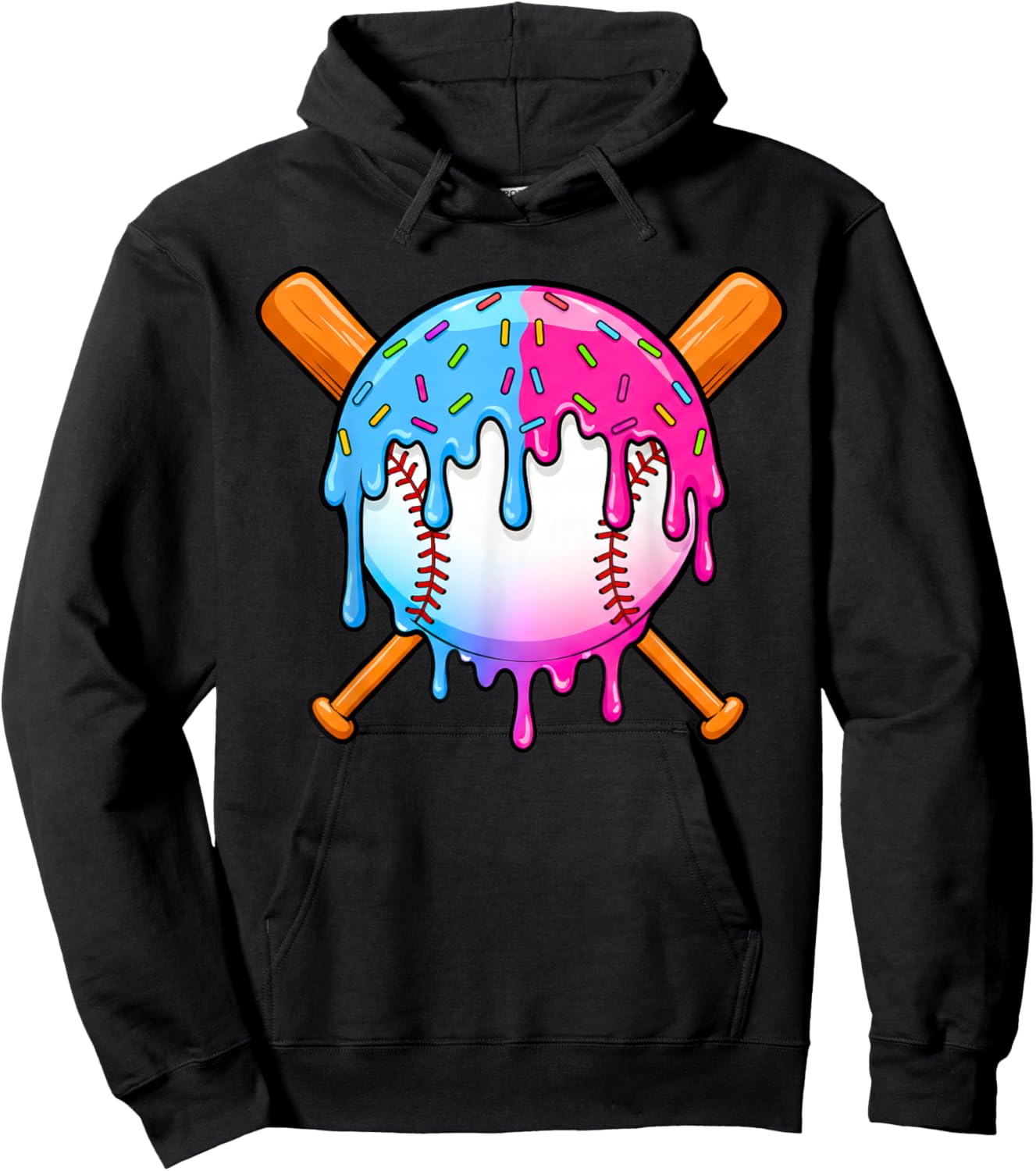 Baseball Sport Respect The Drip Boys Baseball Hoodie - Hoodie | Black