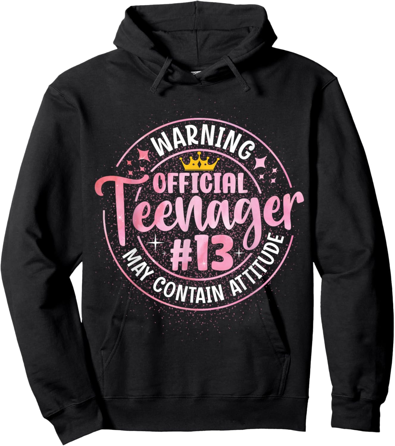 13th Birthday Girl Official Teenager 13 Year Old Birthday Hoodie - Hoodie | Black
