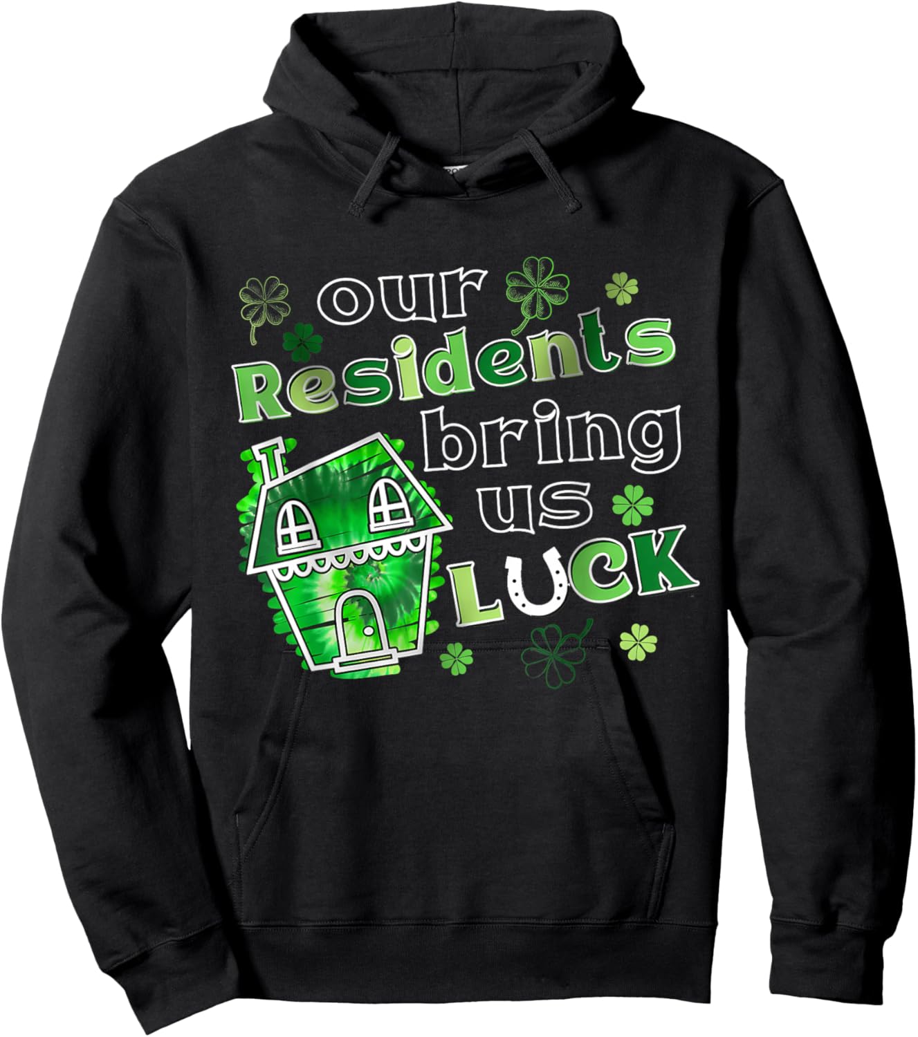 Our Residents Bring us Lucks St Patrick Day Caregiver Hoodie - Hoodie | Black