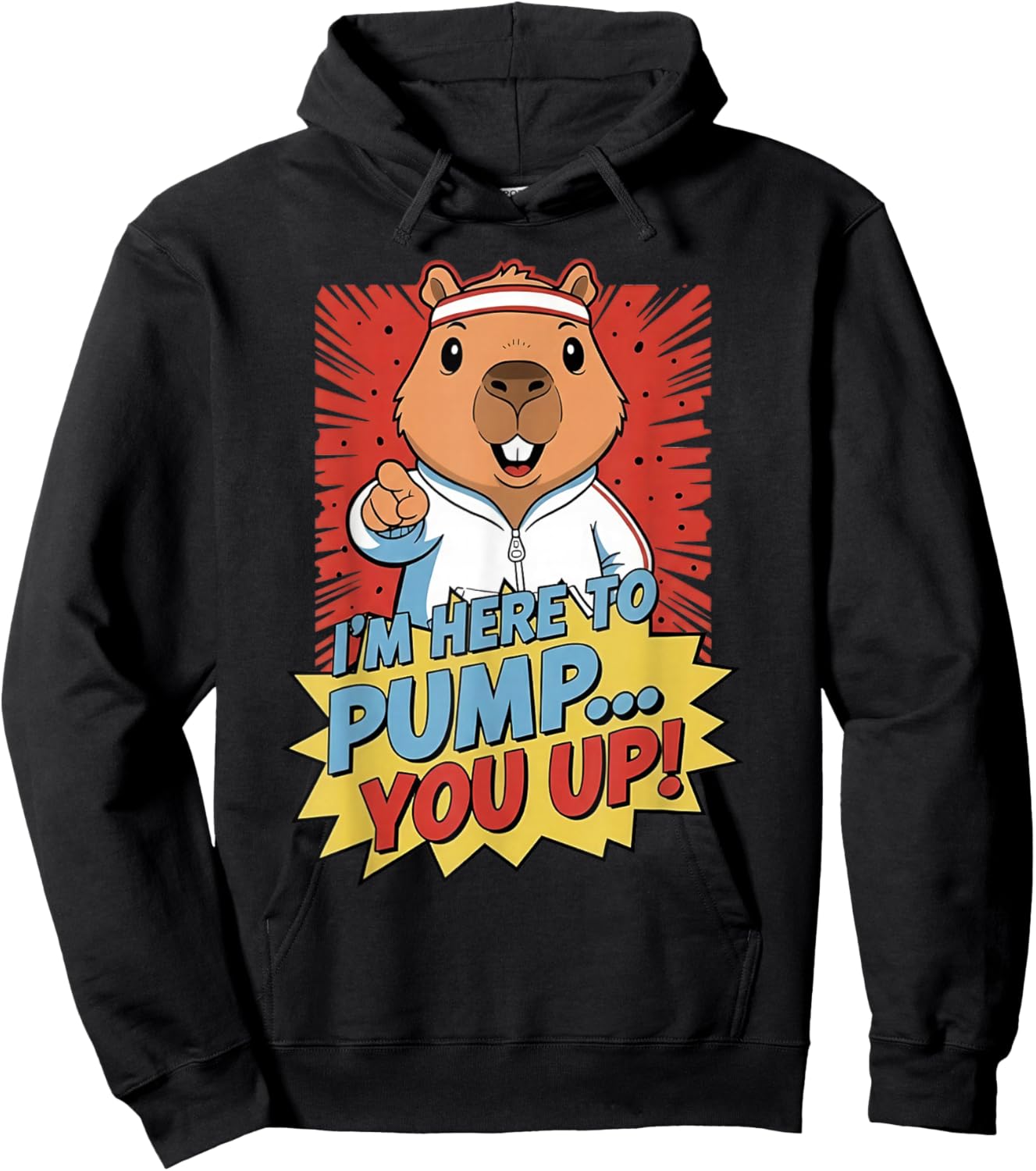 Beaver I'm Here to Pump You Up Hoodie - Hoodie | Black