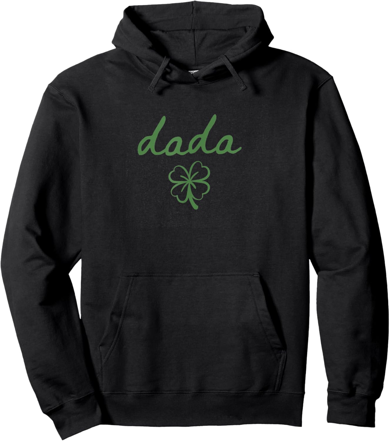 One Lucky Dada Clover St. Patrick's Day Birthday Family Hoodie - Hoodie | Black