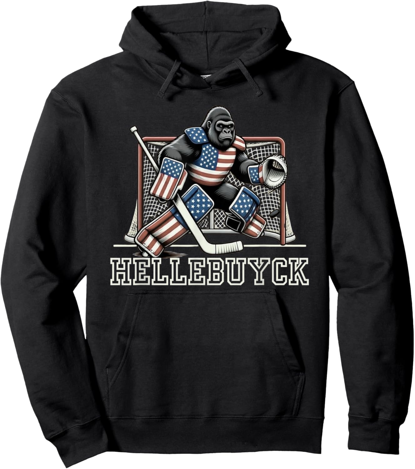 Hellebuyck T Bigfoot Goalie Funny Design Hoodie - Hoodie | Black
