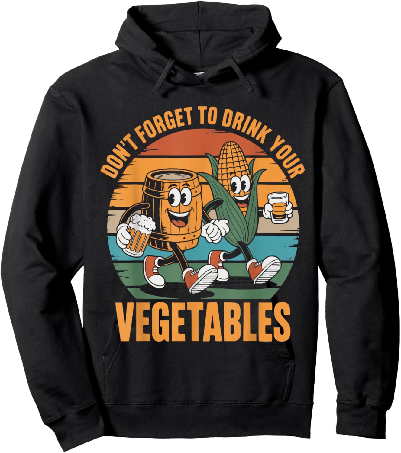 Don't Forget to Drink Your Vegetables Funny Hoodie - Hoodie | Black