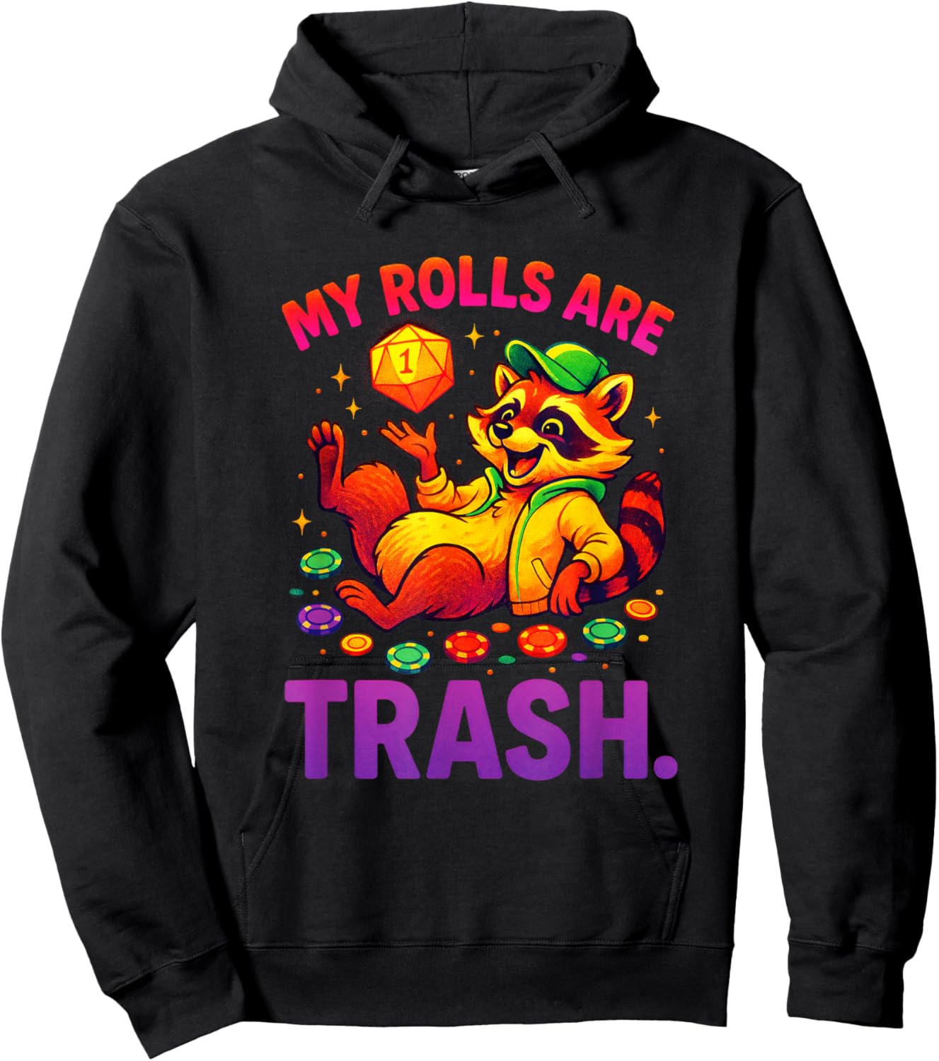 My Rolls are Trash - RPG Dice Gaming Fun Hoodie - Hoodie | Black