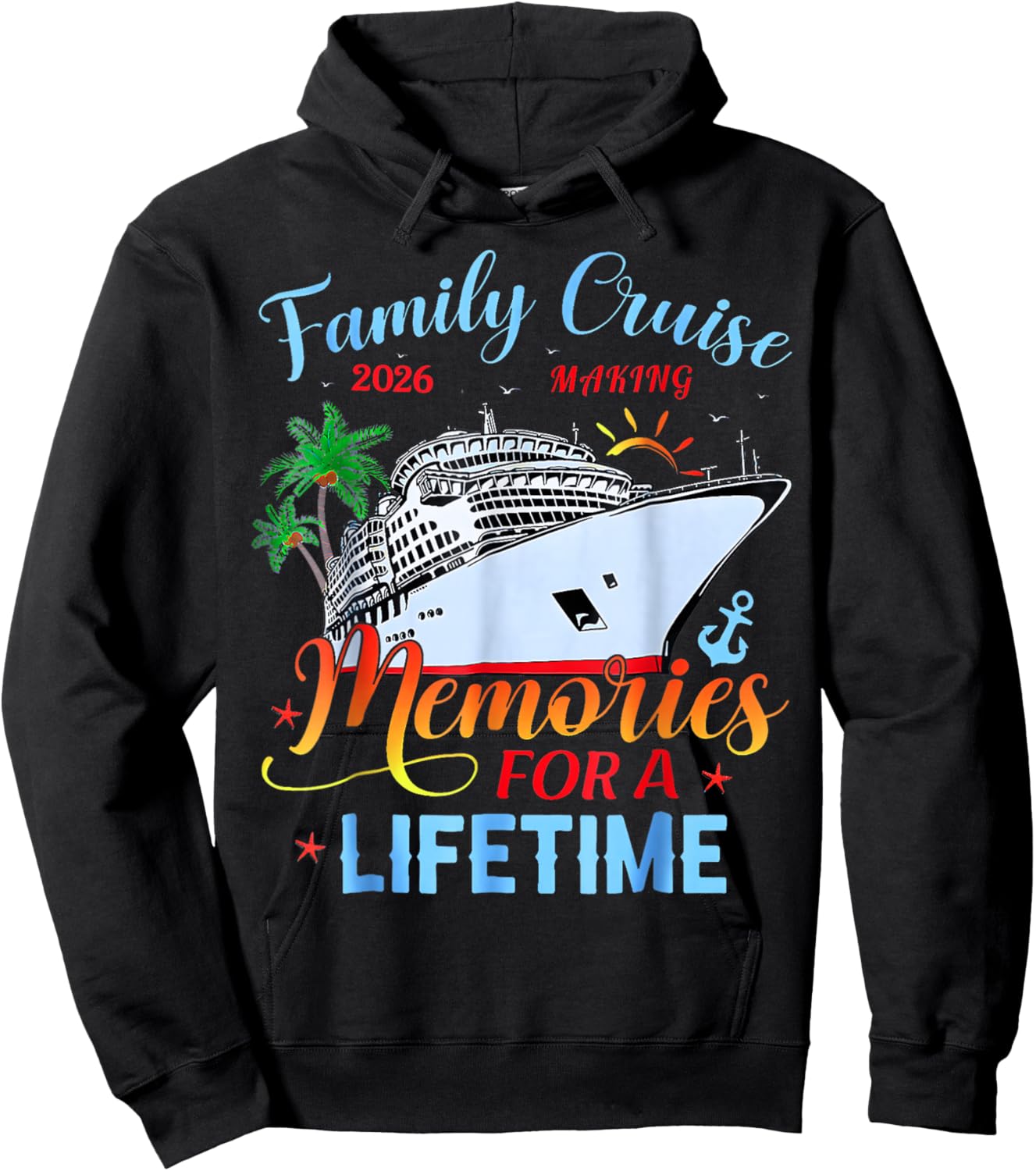 Family Cruise 2026 Family Matching Cruise Vacation Party Hoodie - Hoodie | Black