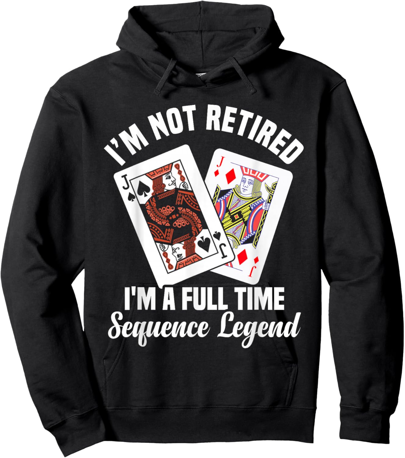 Sequence Card Game Lover | Card Player Strategy Design Hoodie - Hoodie | Black