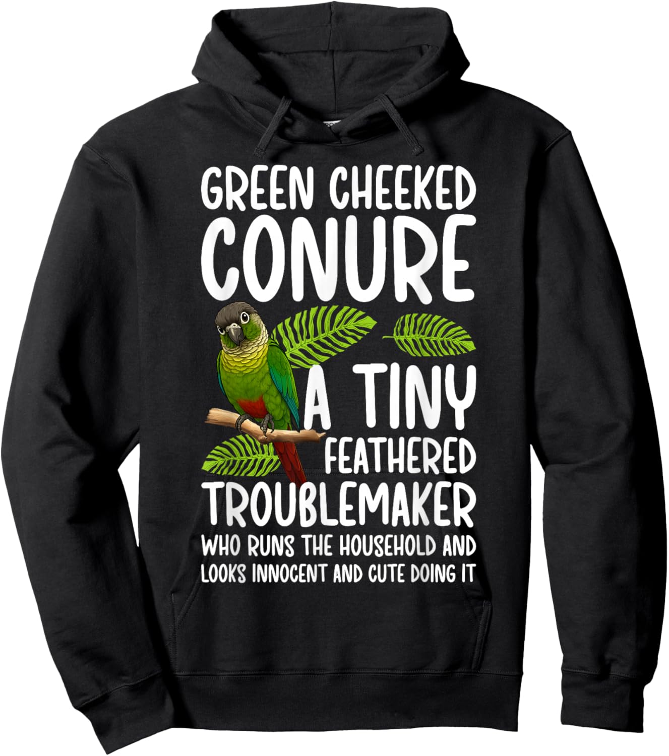 Sun Conure Definition Green Cheeked Conure Owner Hoodie - Hoodie | Black