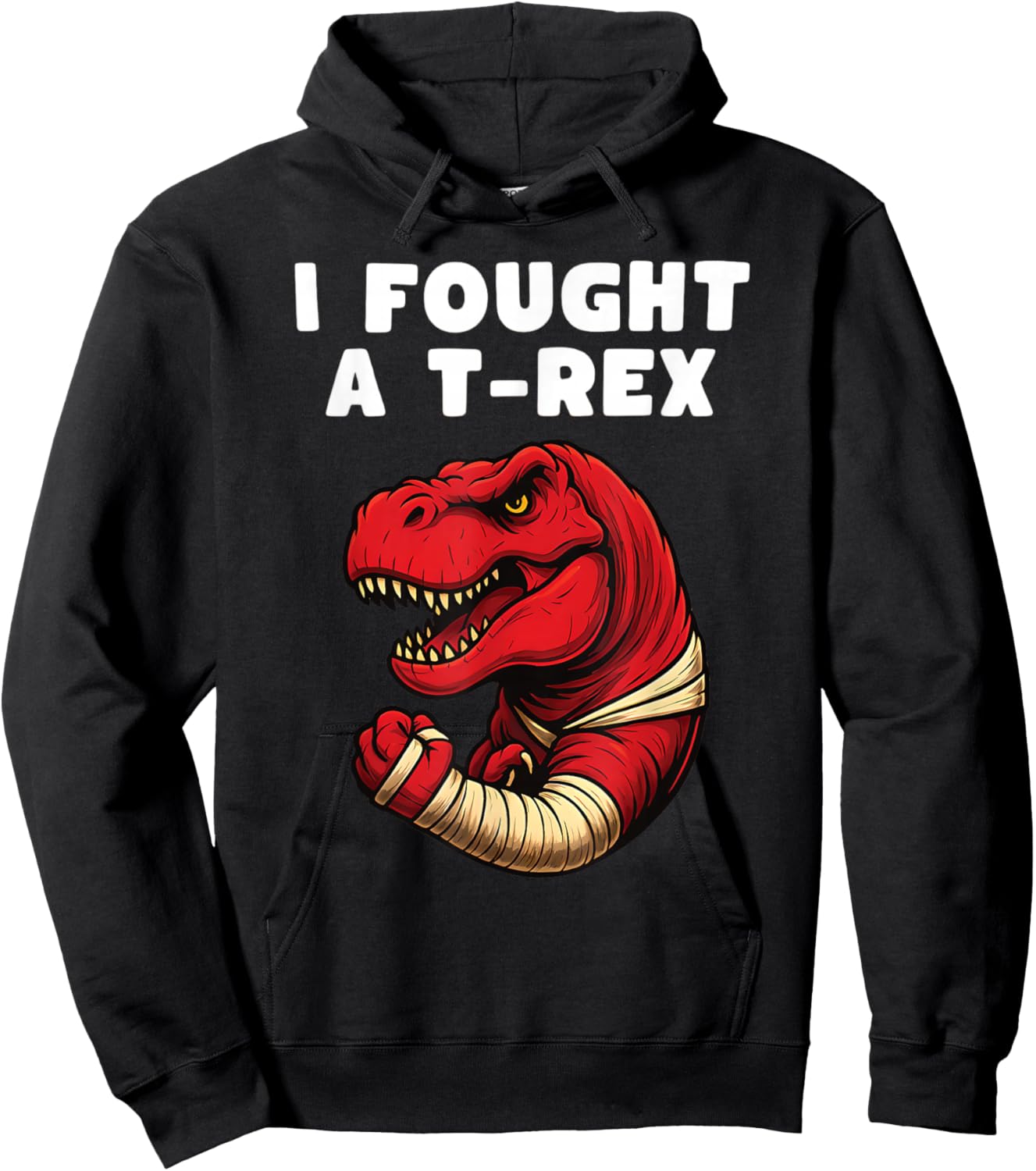 Broken Arm Recovery T-Rex Kids Boys Dinosaur Hoodie - Hoodie | Black