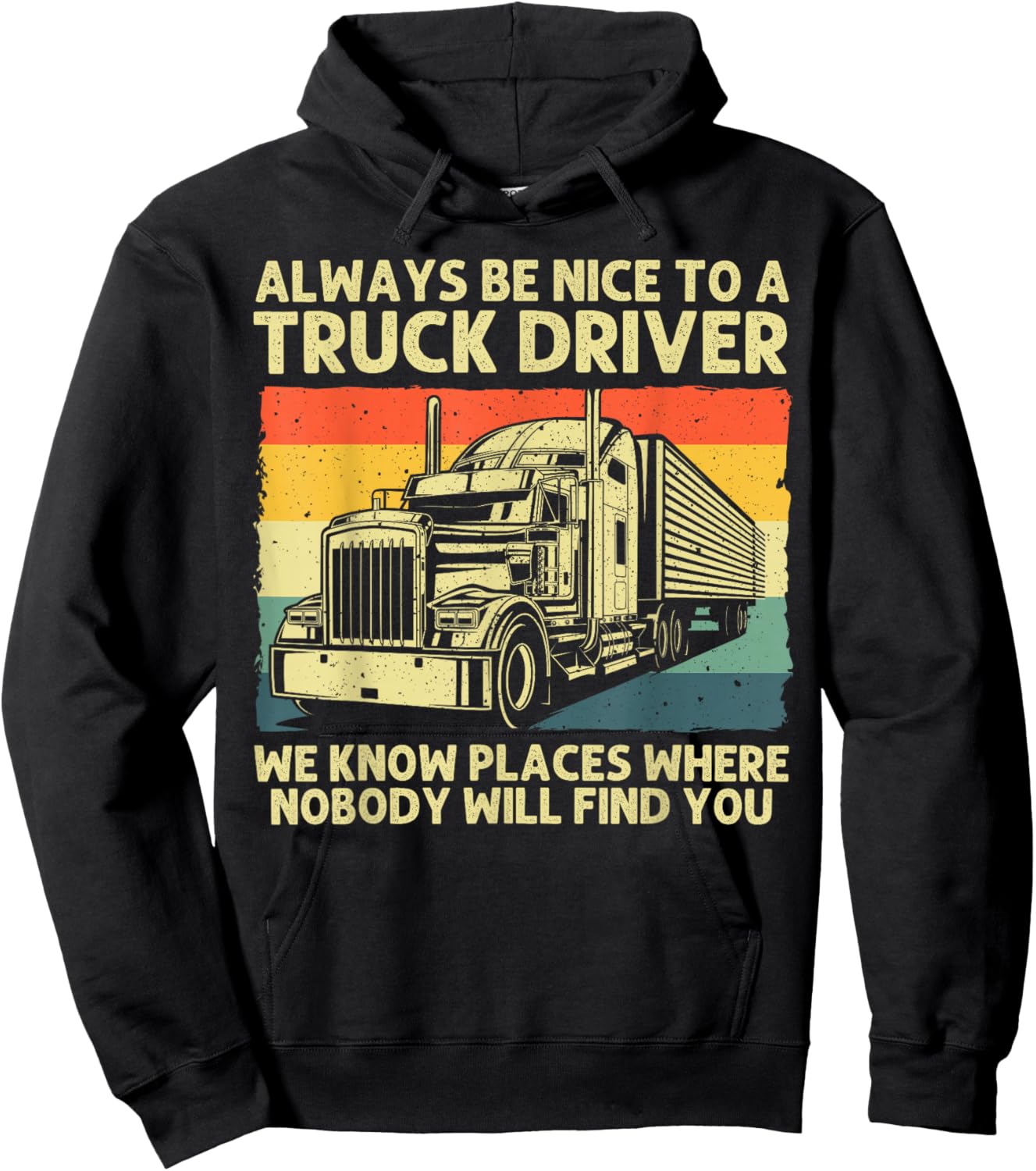Best Truck Driver Art Dad Women Trucking CDL Trucker Hoodie - Hoodie | Black