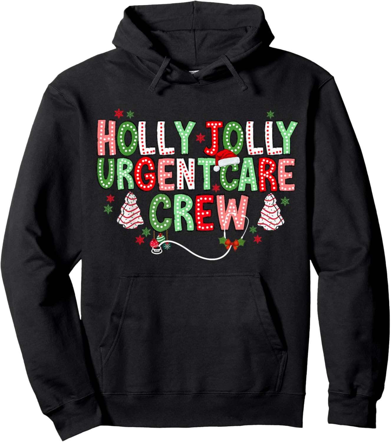 Urgent Care Nurse Crew Christmas Minor Injury Unit RN ICU Hoodie - Hoodie | Black