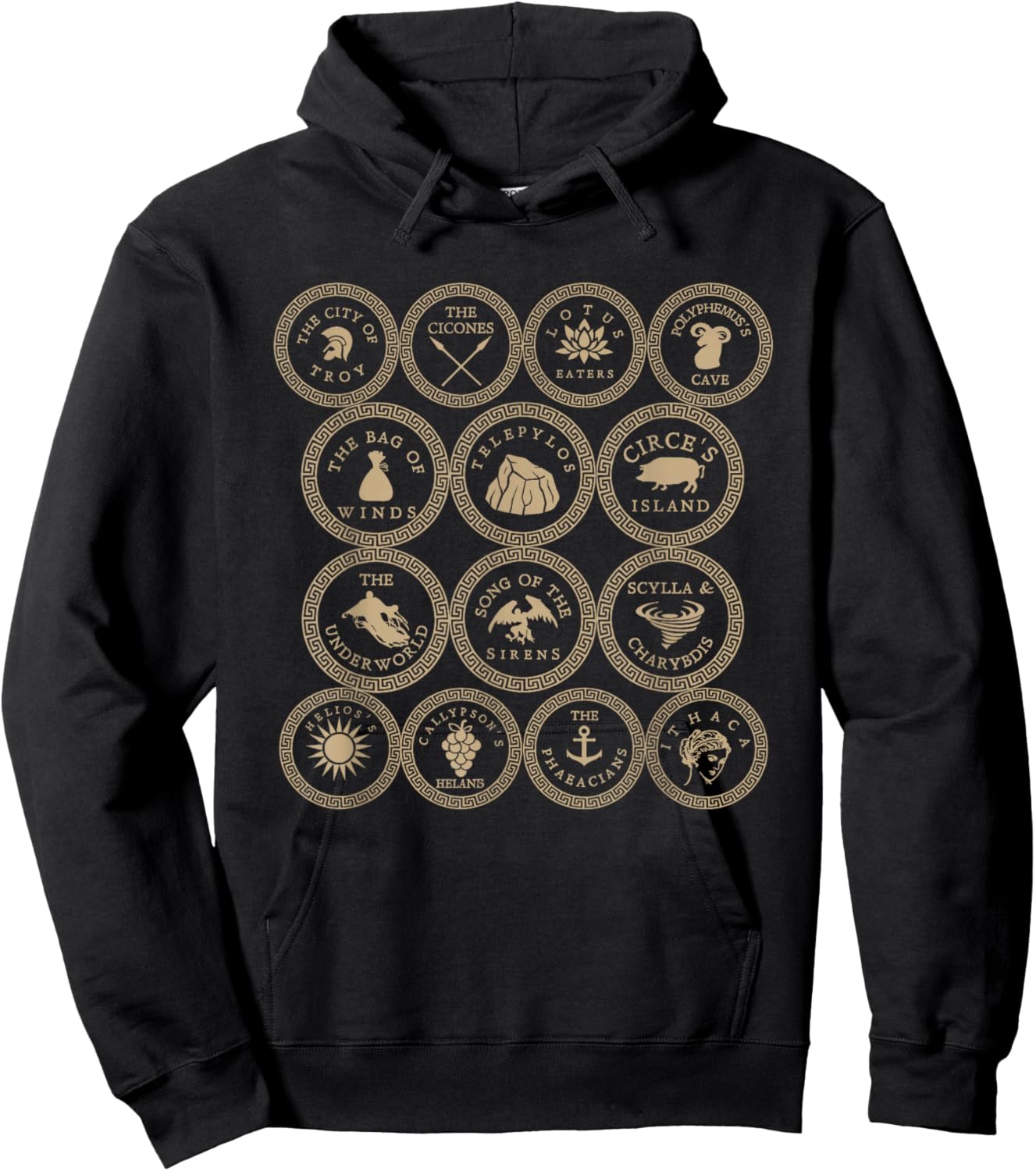 Odysseus World Tour - Ancient Greek Epic Mythology Hoodie - Hoodie | Black