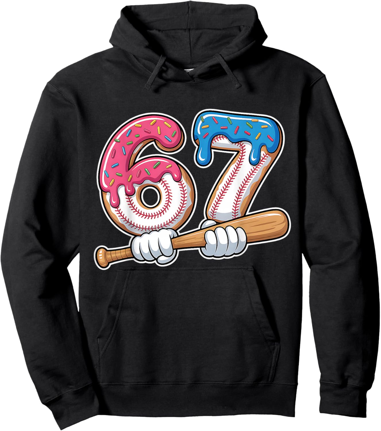 Baseball 67 Kids Ice Cream Drip Six Seven Youth Boys Hoodie - Hoodie | Black