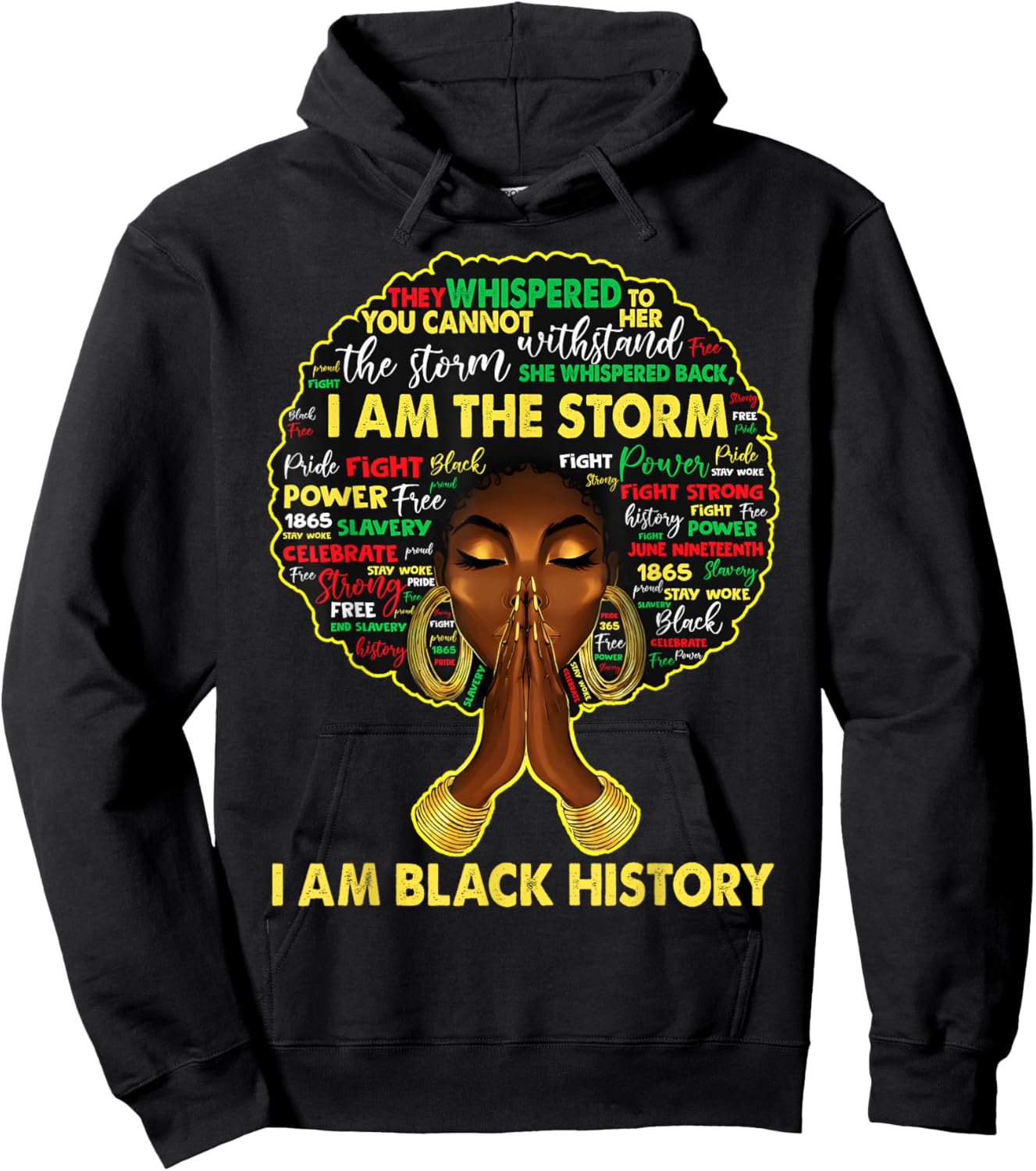 I'm Black History African American Pride Afro Girl Women Hoodie - Hoodie | Black