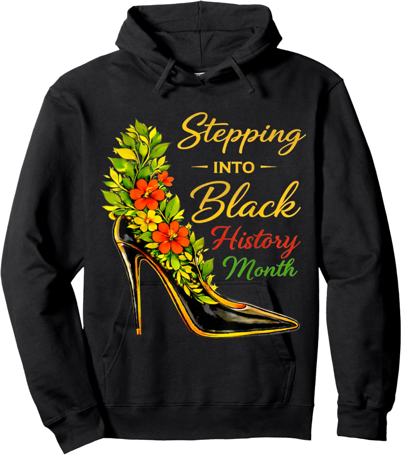 Stepping Into Black History Month High Heels Girls Hoodie - Hoodie | Black