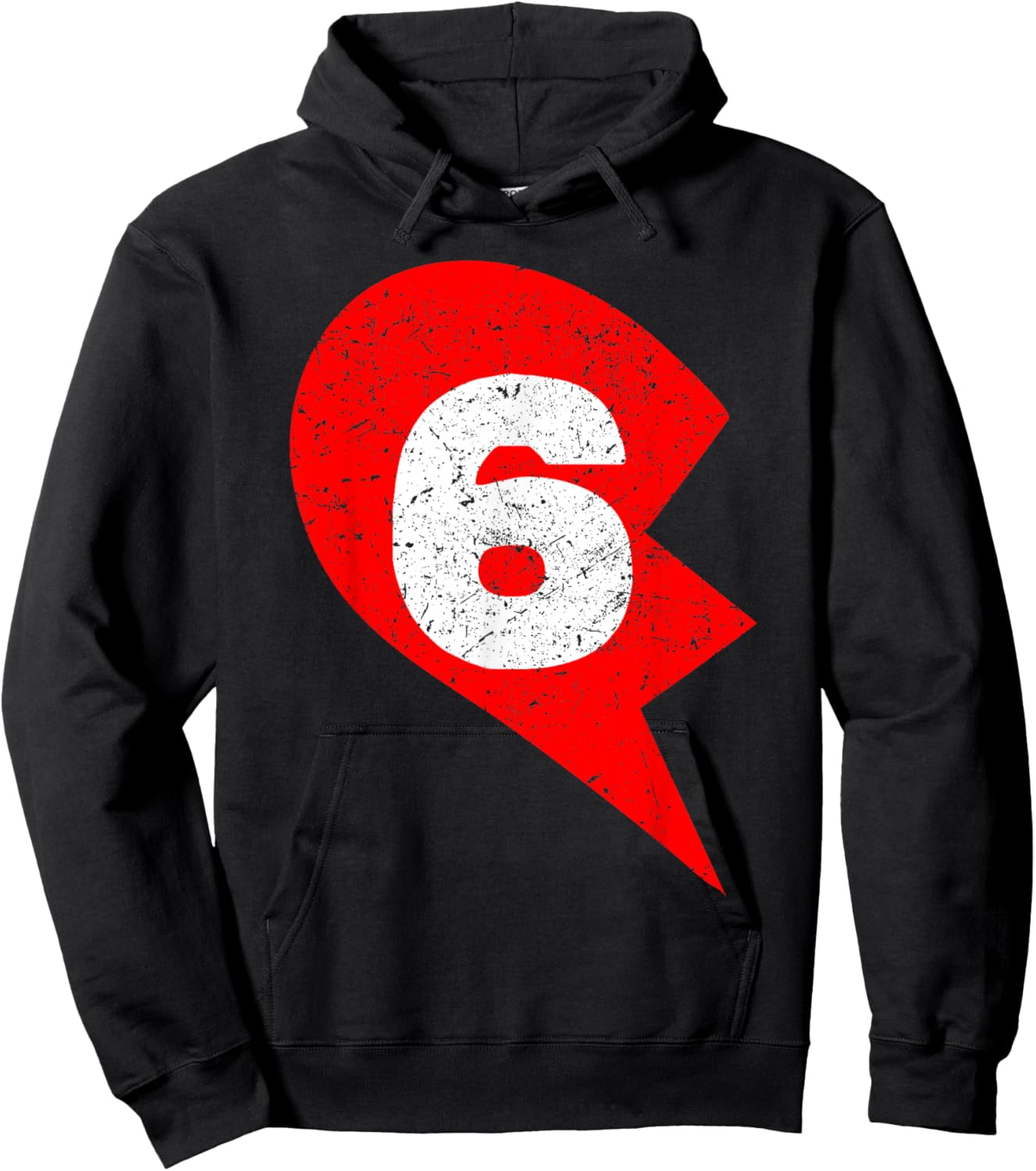 Number 6 Funny Matching Couple Friends Valentines Heart 67 Hoodie - Hoodie | Black