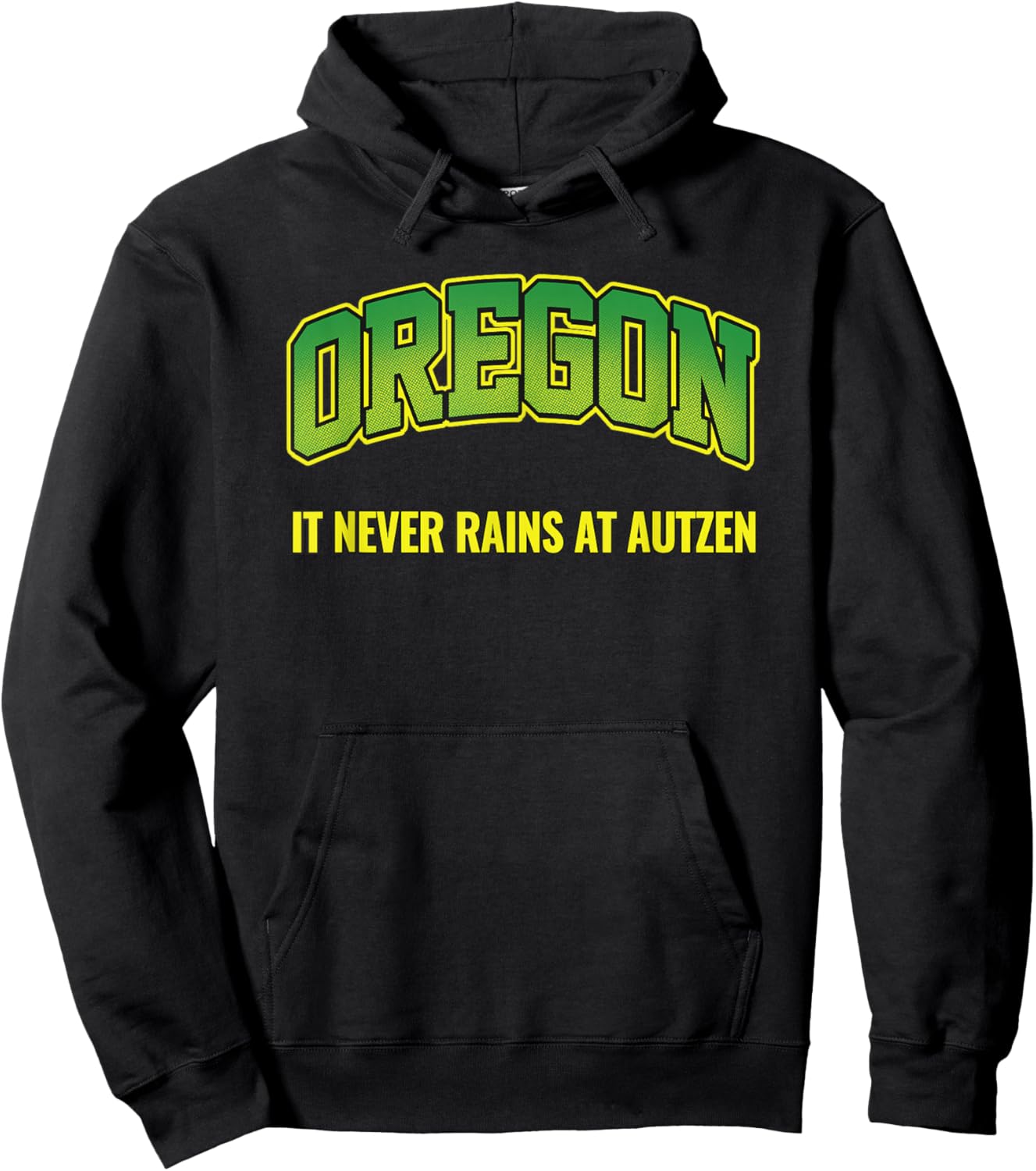 Oregon Pride Bold State Identity It Never Rains Autzen Hoodie - Hoodie | Black