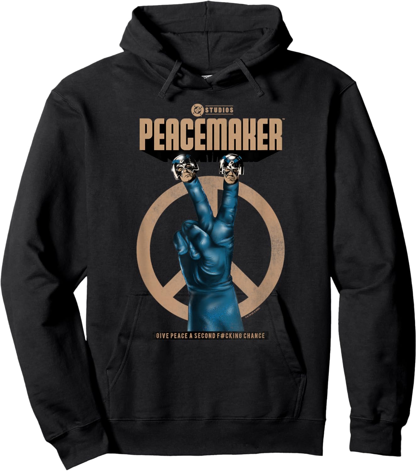 DC Comics Peacemaker Give Peace A Second F Chance Poster Hoodie - Hoodie | Black