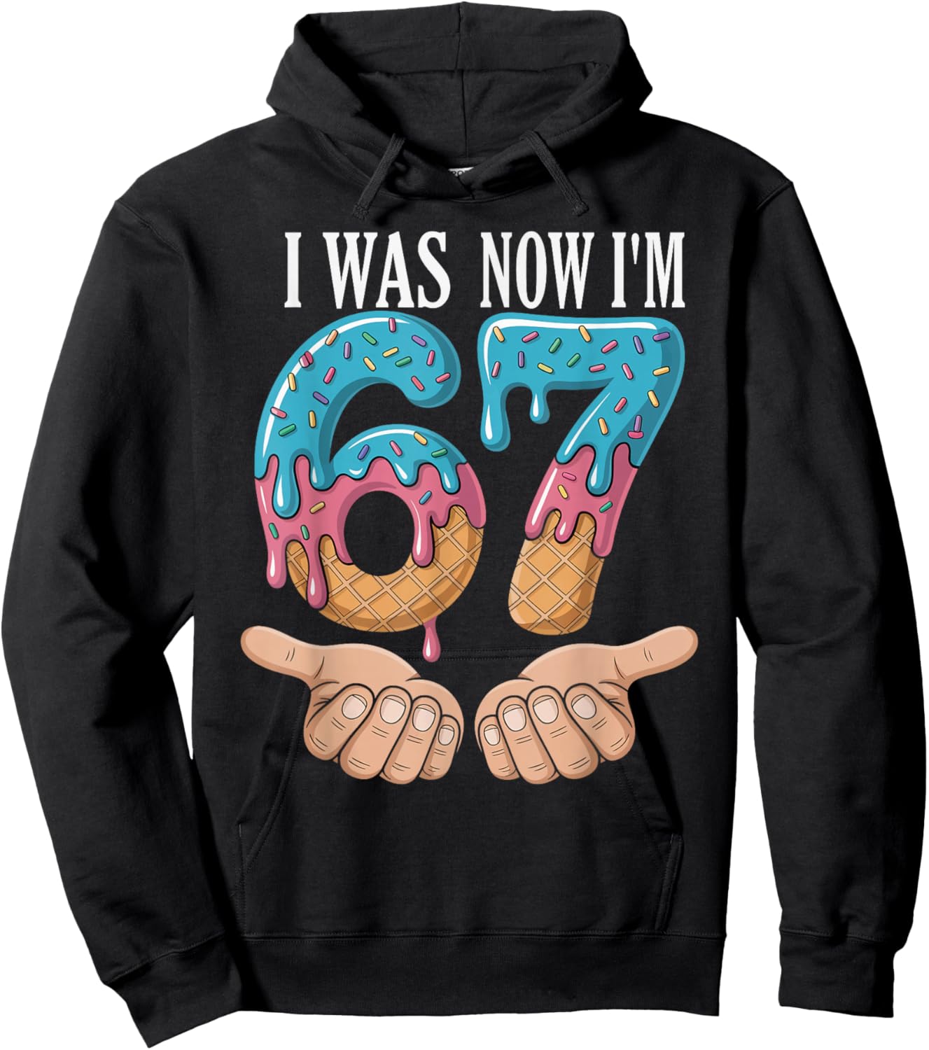 I was 6 Now I’m 7 Funny Birthday Girl Kids Seven Years Old Hoodie - Hoodie | Black