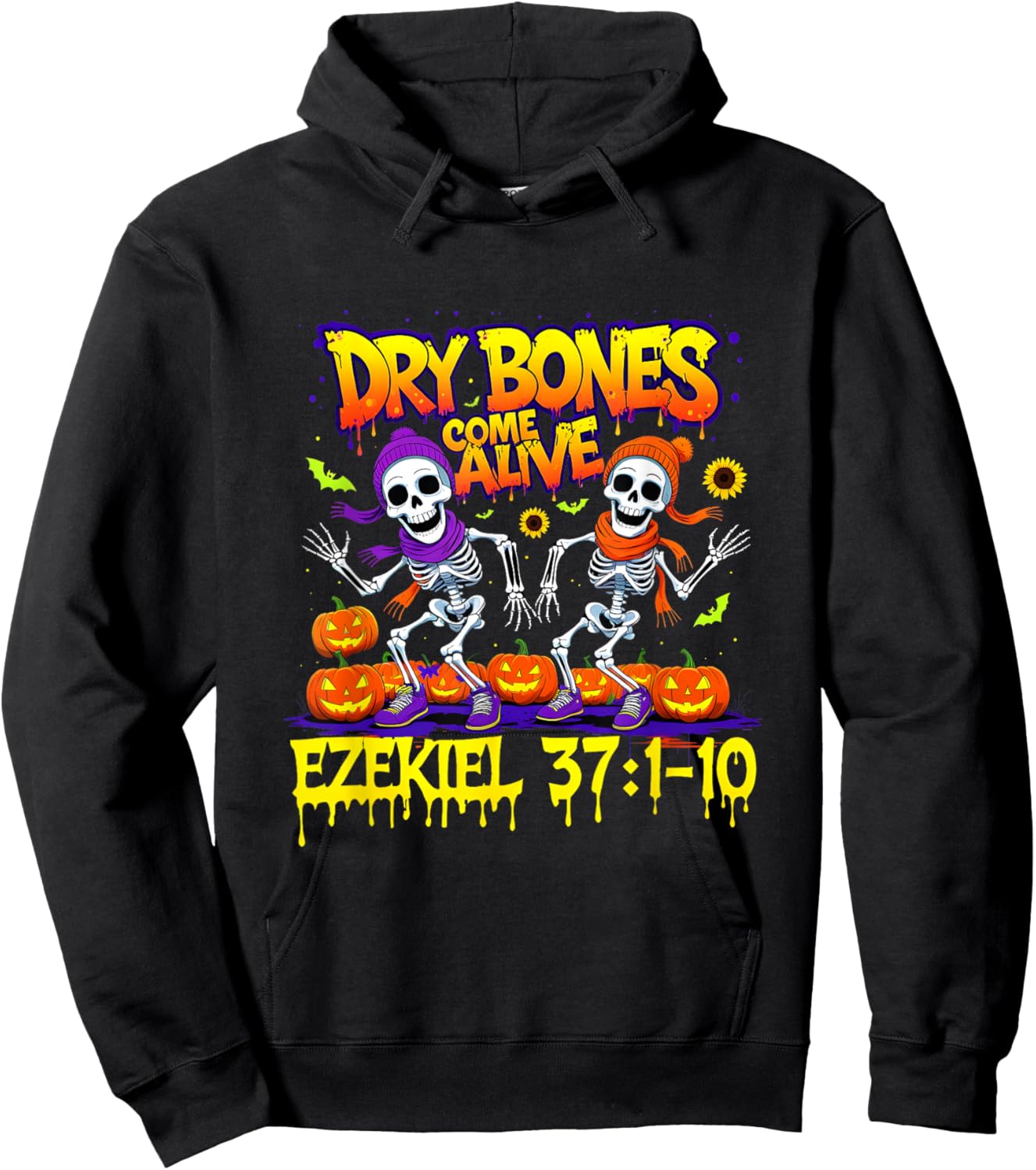 Dry Bones Come Alive Ezekiel 37 Bible Verse Christian Hoodie - Hoodie | Black