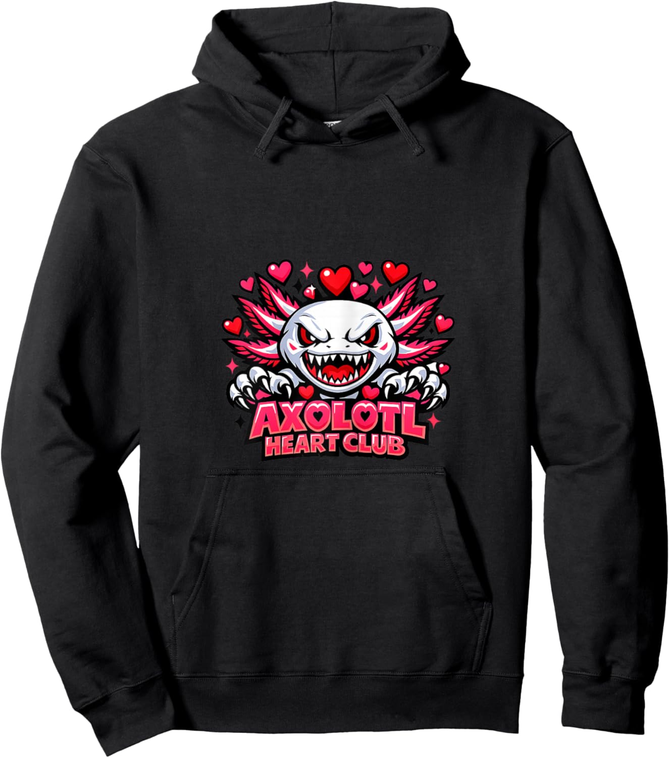 Axolotl Heart Club Hoodie - Hoodie | Black
